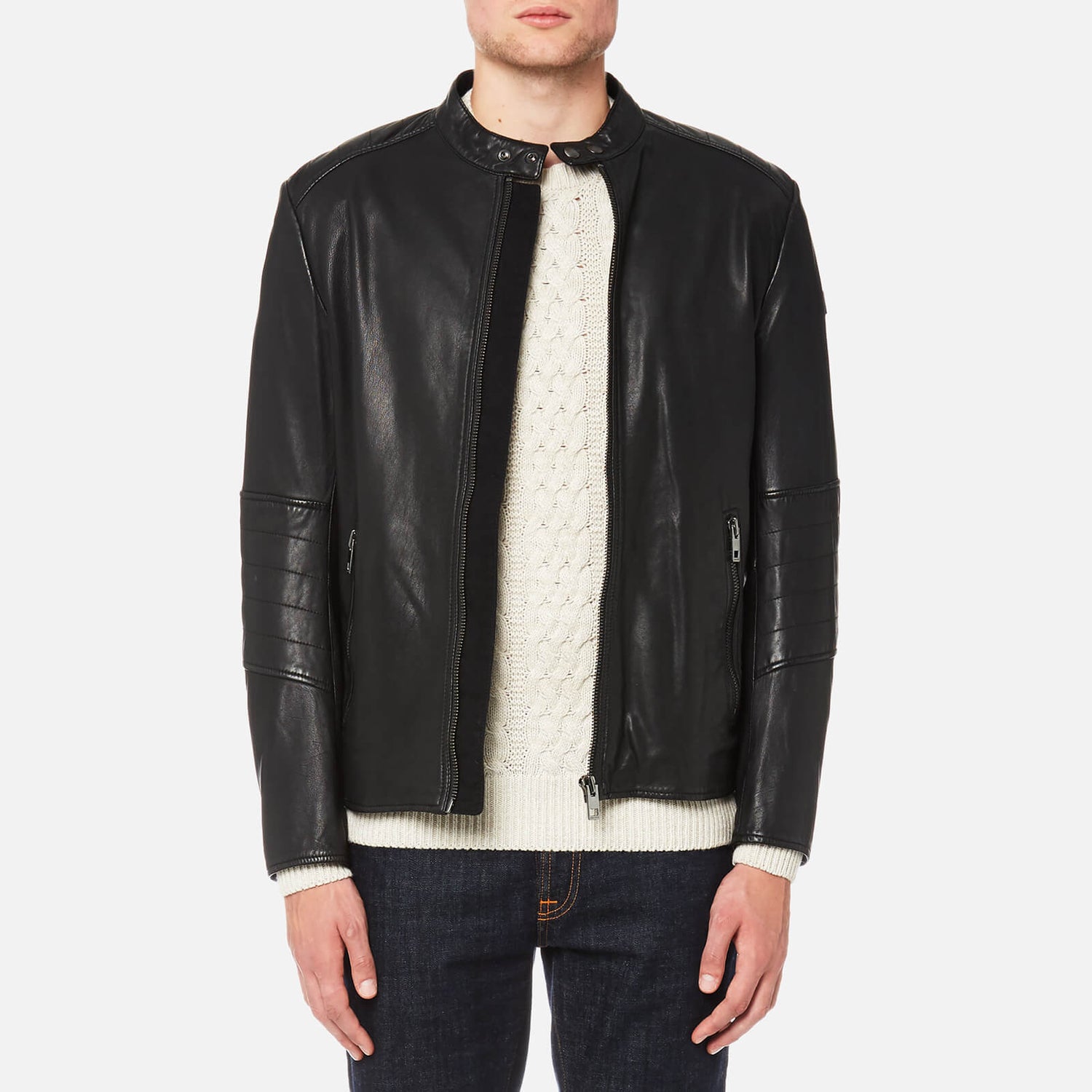 Hugo boss jeeper leather jacket shop