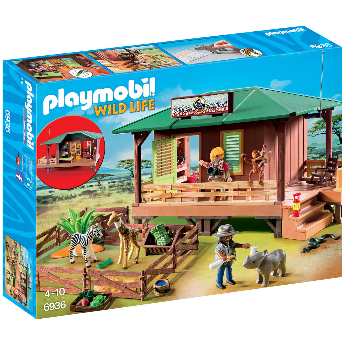 Dekking koppeling Kan worden berekend Playmobil Wildlife Ranger Station with Animal Area (6936) Toys - Zavvi US