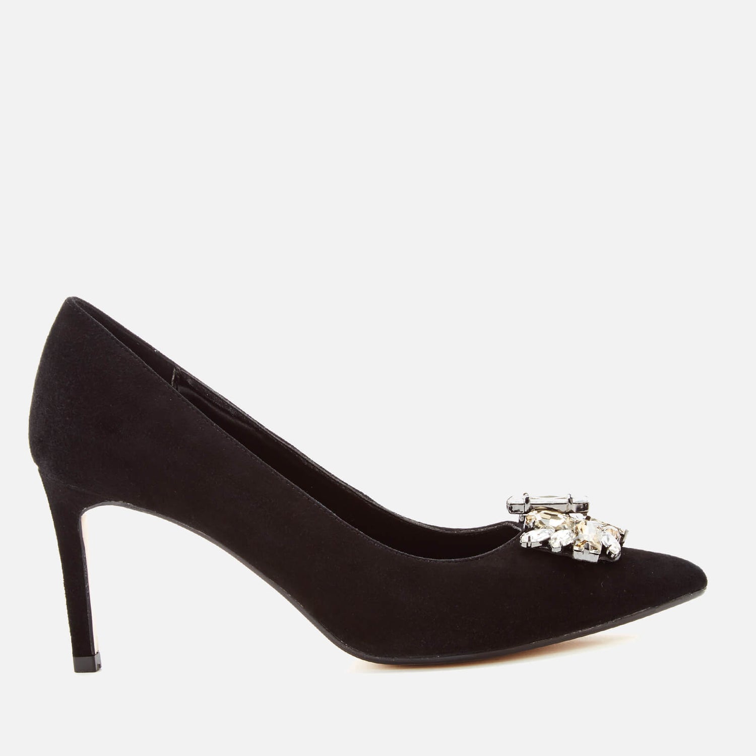 Dune Women s Birch Suede Court Shoes Black TheHut