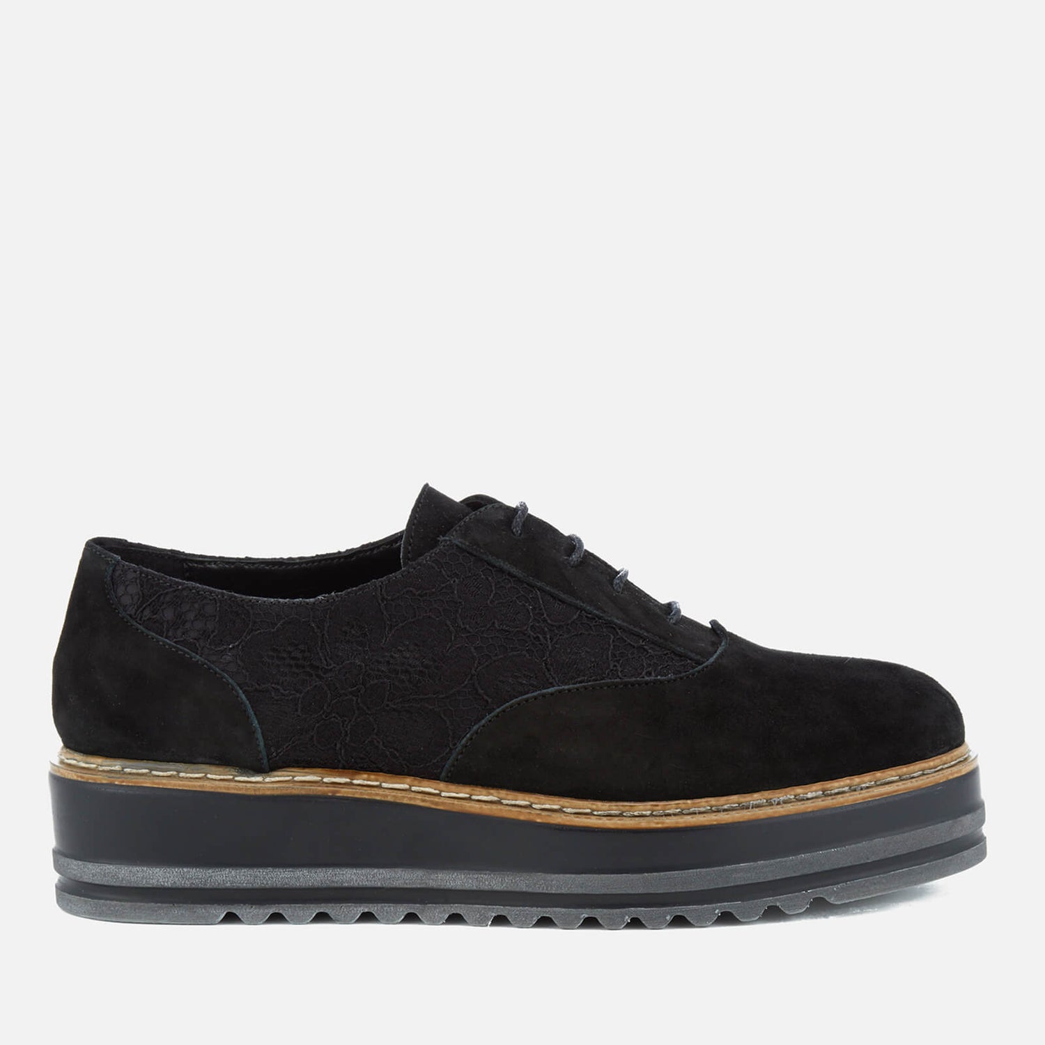 Dune Women s Follow Suede Oxford Shoes Black