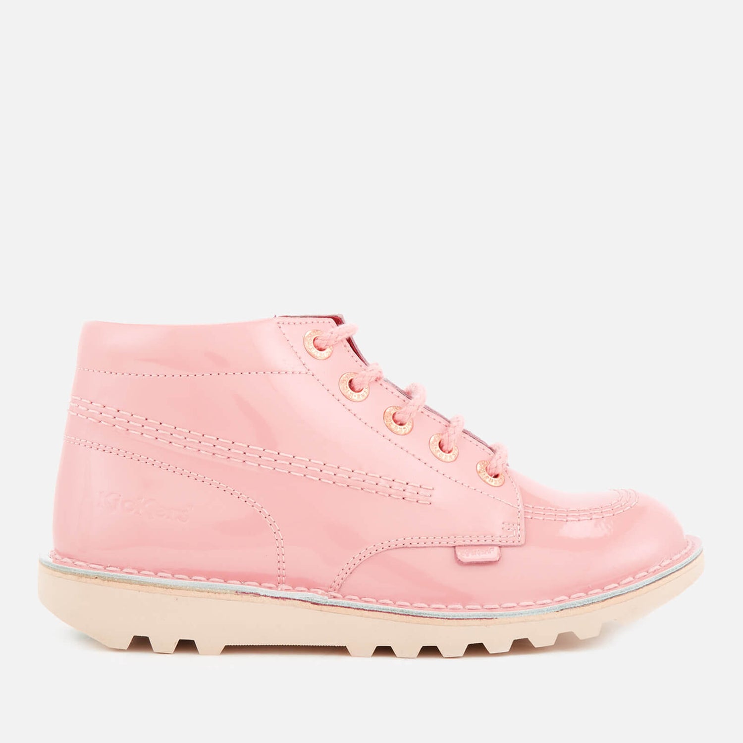 Kickers Kick Hi Patent Boots - Light Pink Junior - Zavvi US