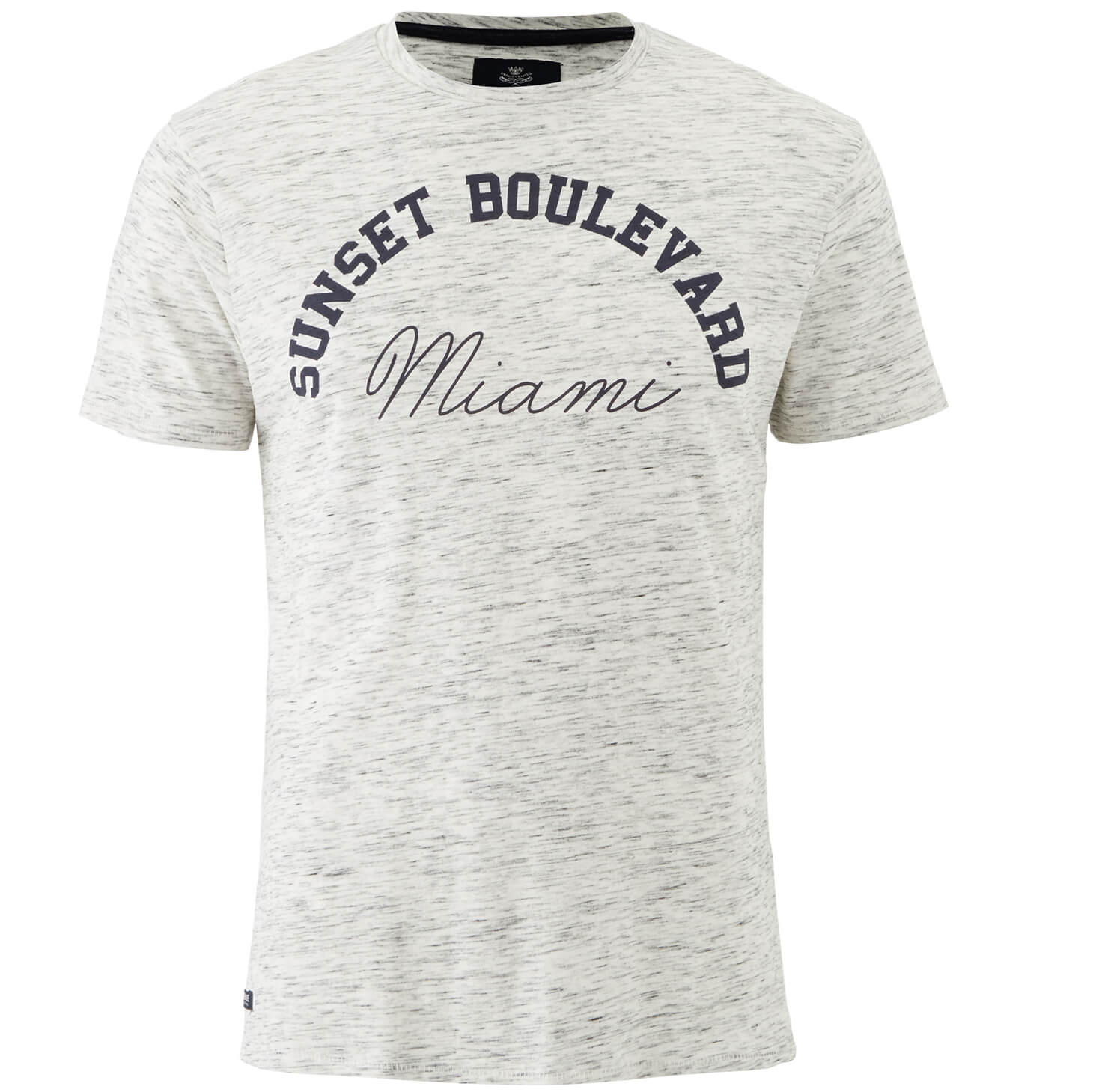 Threadbare Men s Burbank T Shirt Ecru Marl Mens Clothing Zavvi UK