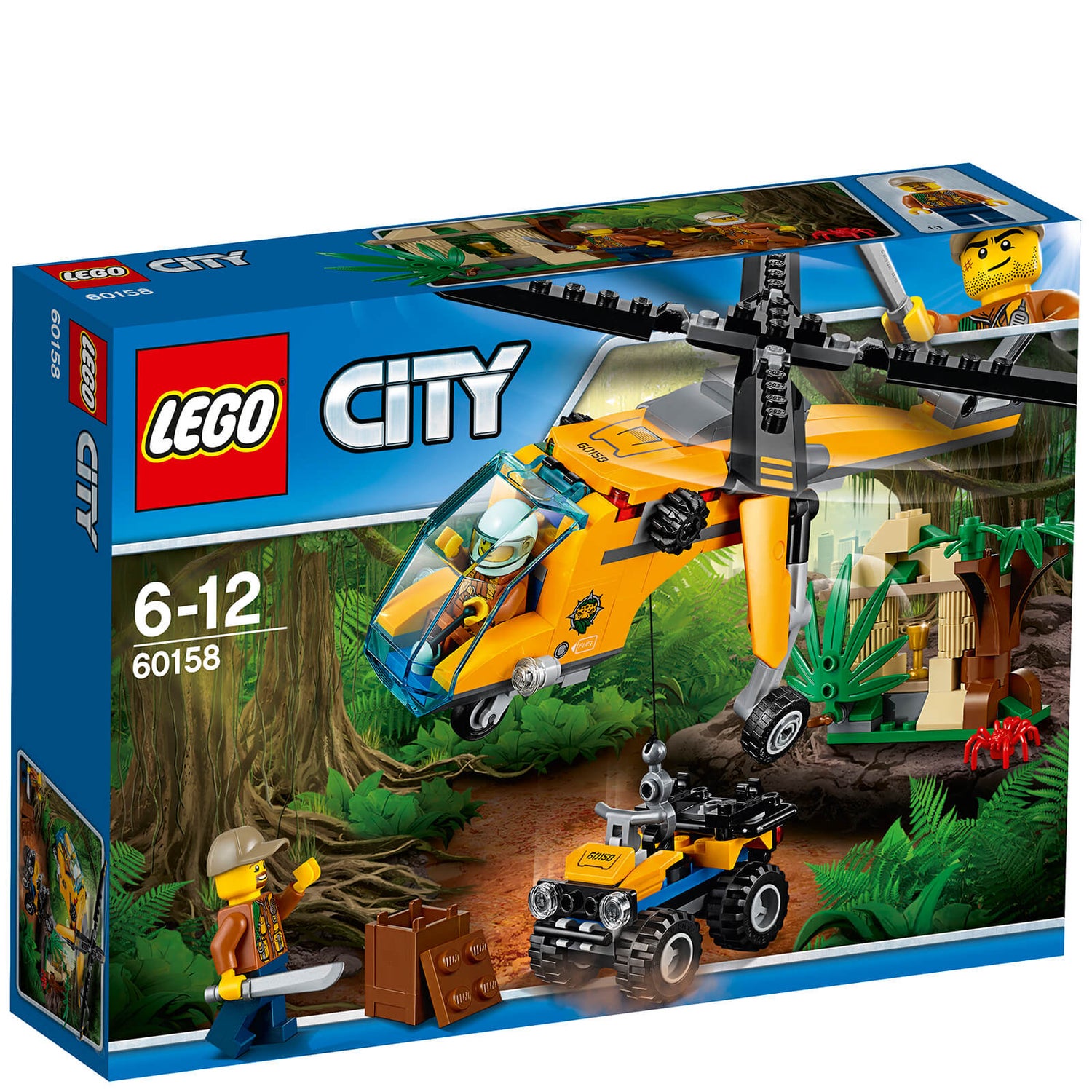 LEGO City: L'hélicoptère cargo de la jungle (60158) Toys