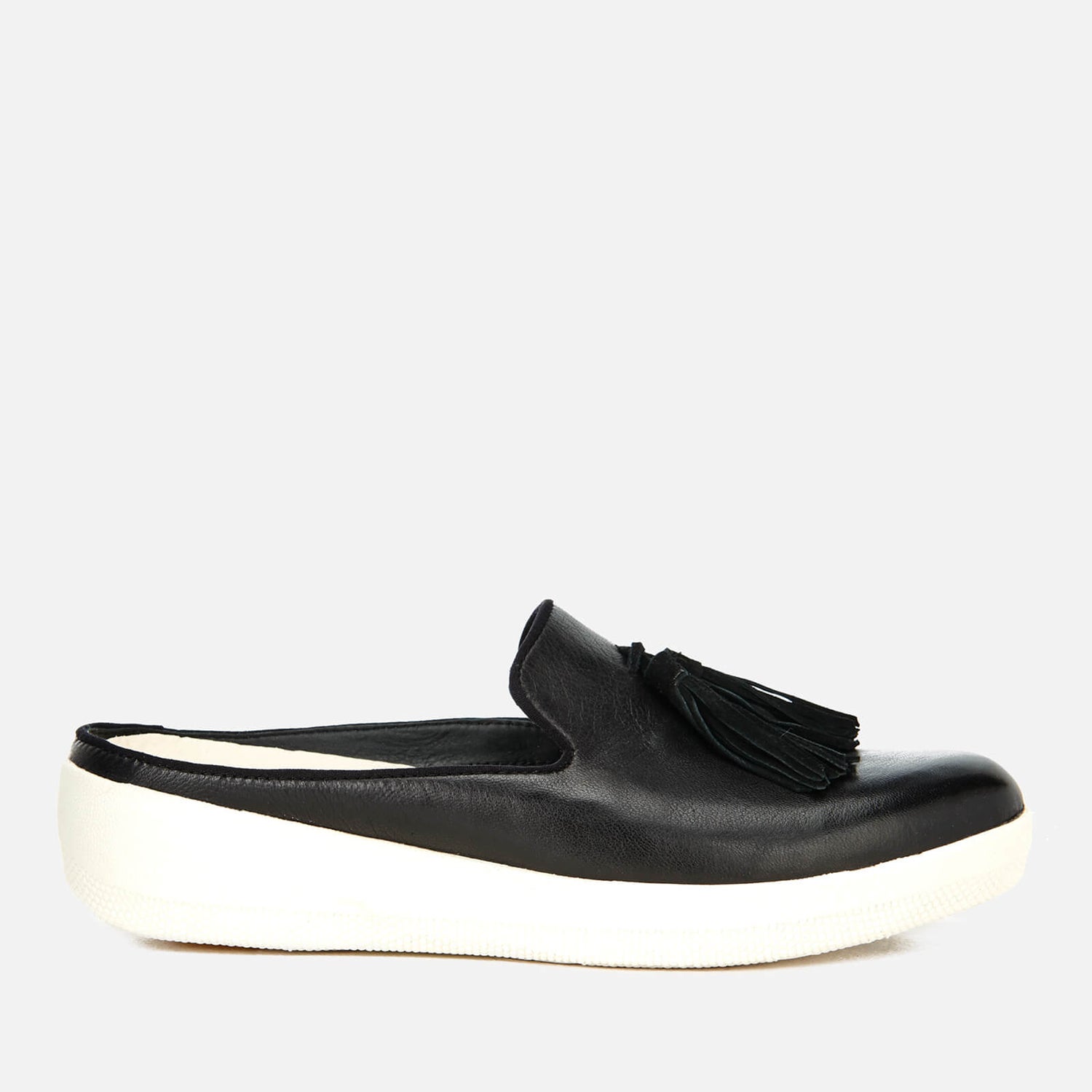 FitFlop Women s Superskate Slip On Leather Flats Black TheHut