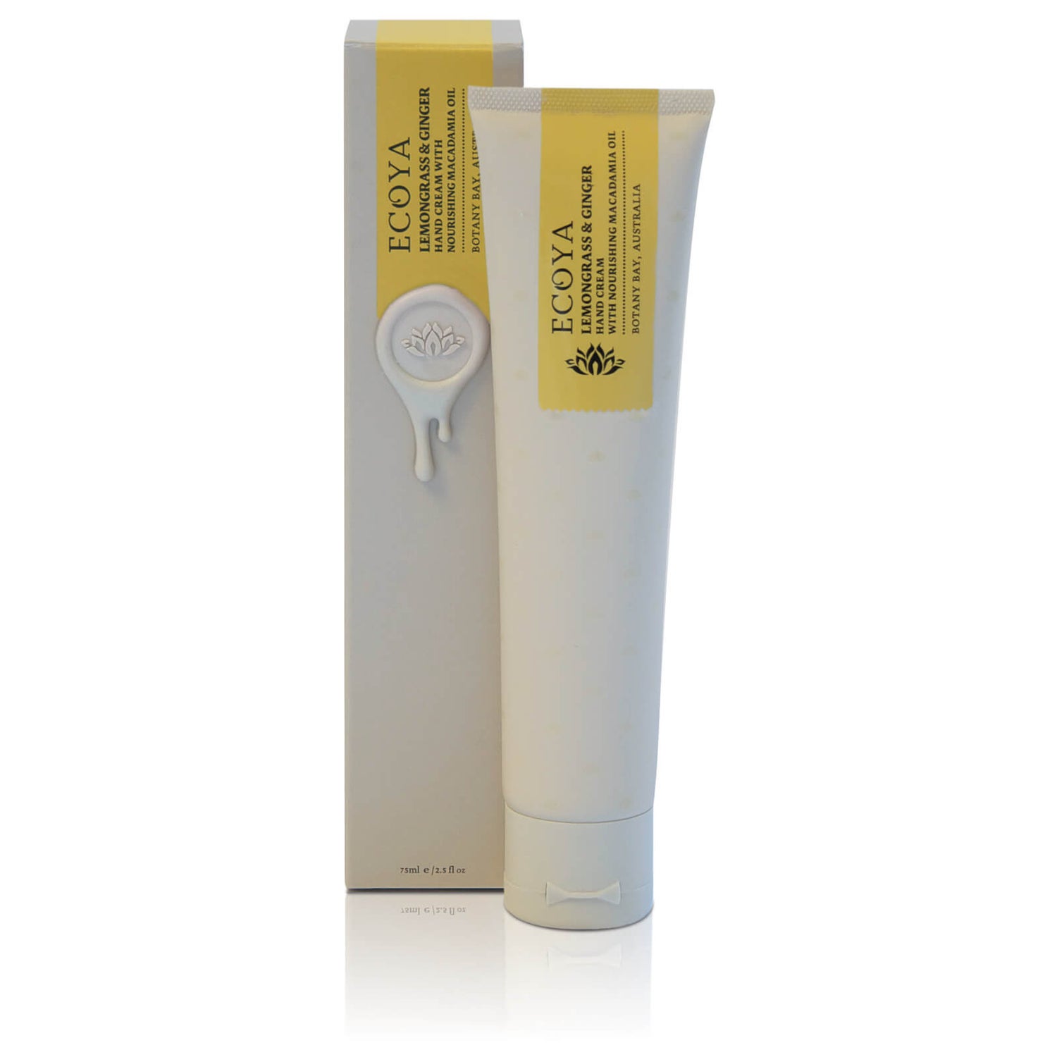 ECOYA Lemongrass And Ginger Hand Cream 75ml LOOKFANTASTIC