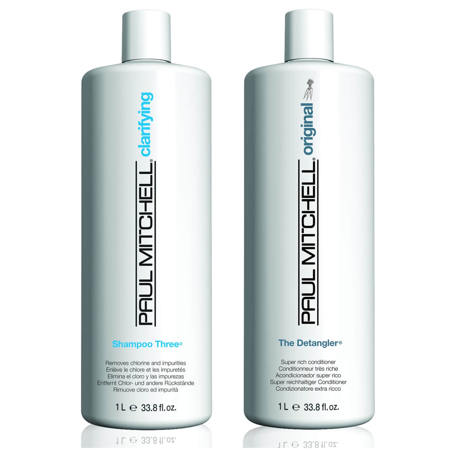 Paul Mitchell Shampoo Three And The Detangler Conditioner Duo Set 2 x