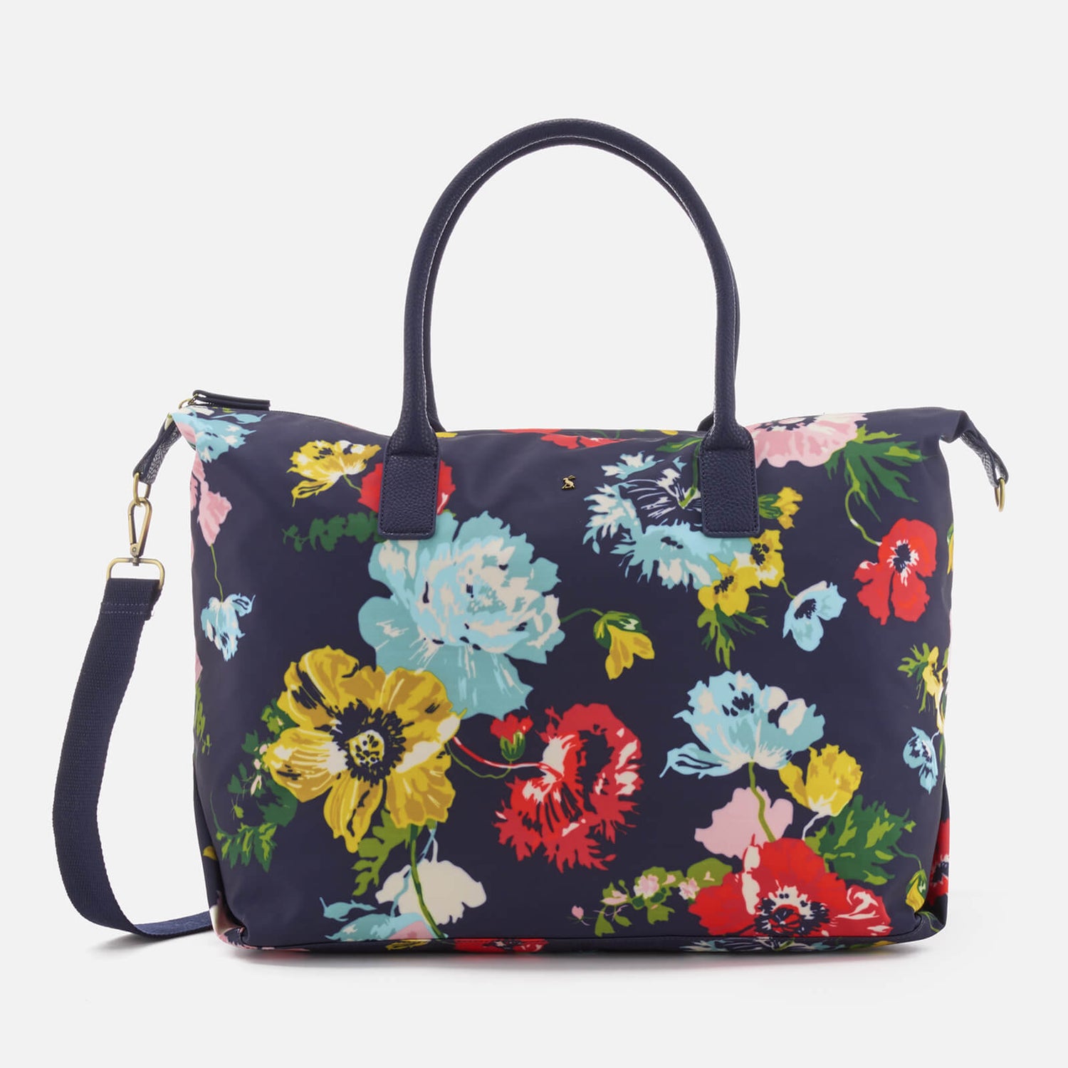 Joules Women s Kembry Printed Canvas Weekend Bag French Navy Posy