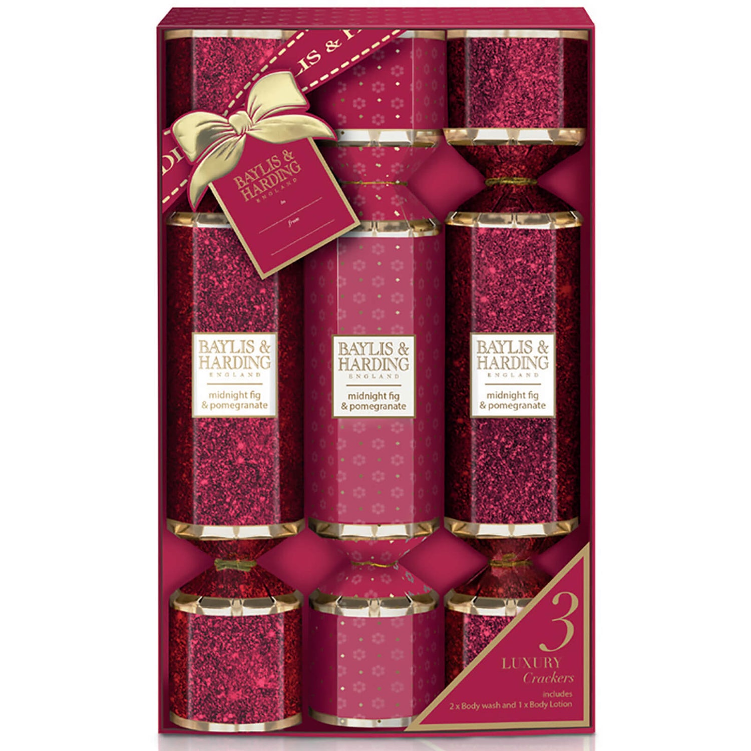 Baylis u0026 Harding Midnight Fig and Pomegranate 3 Cracker Set Health u0026 Beauty  - Zavvi UK