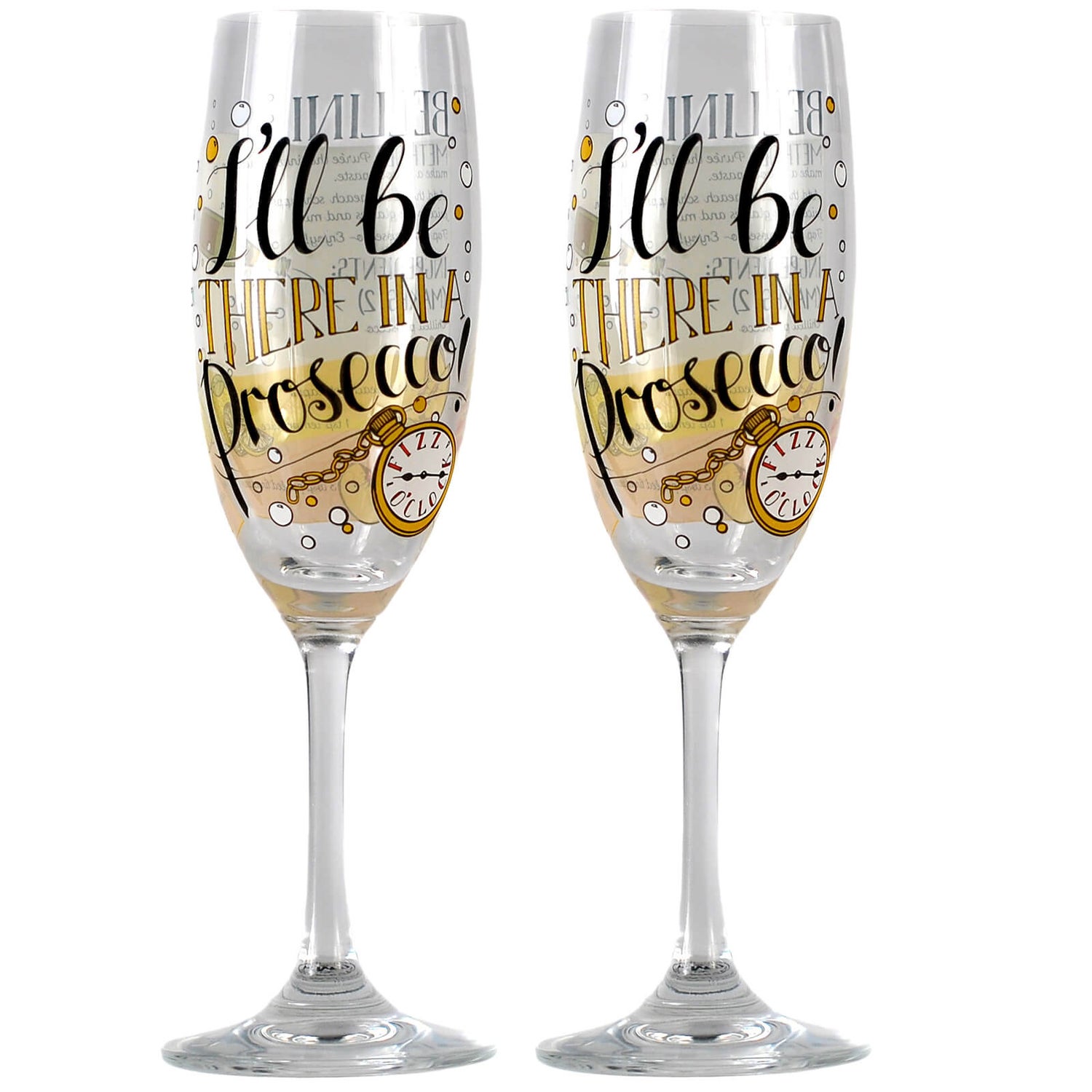 Made to Measure Champagne Glasses Bellini Set of 2 