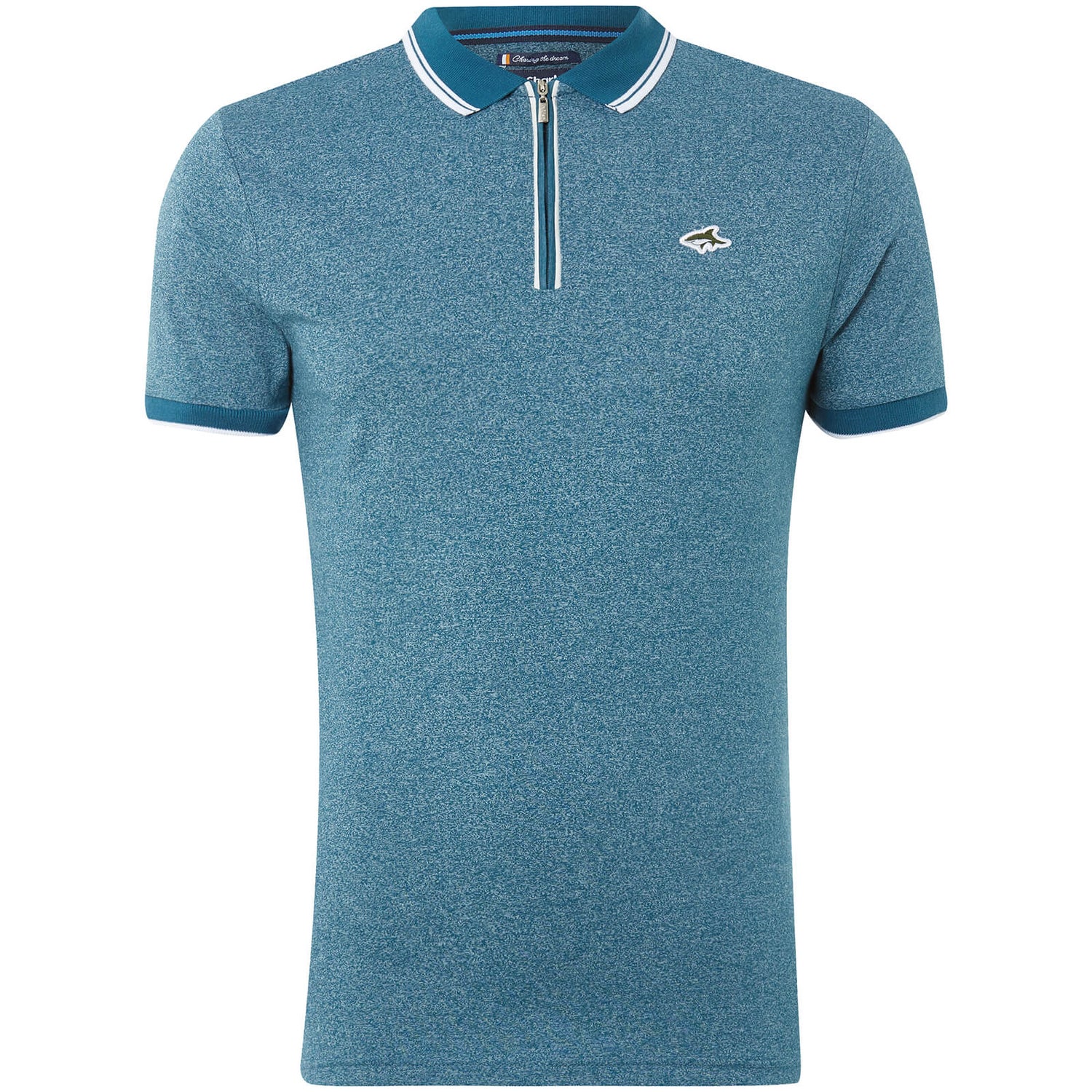 Le Shark Men s Holmdale Zip Polo Shirt Kingfisher Clothing