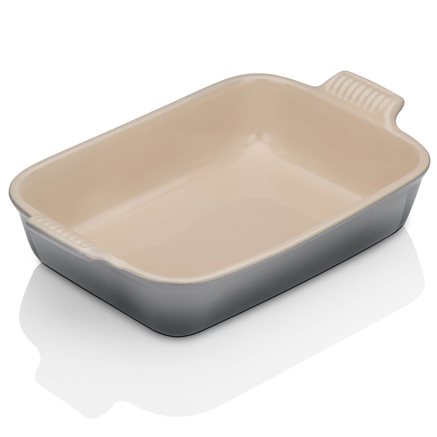 Le Creuset Stoneware Medium Heritage Rectangular Roasting Dish - 26cm - Flint