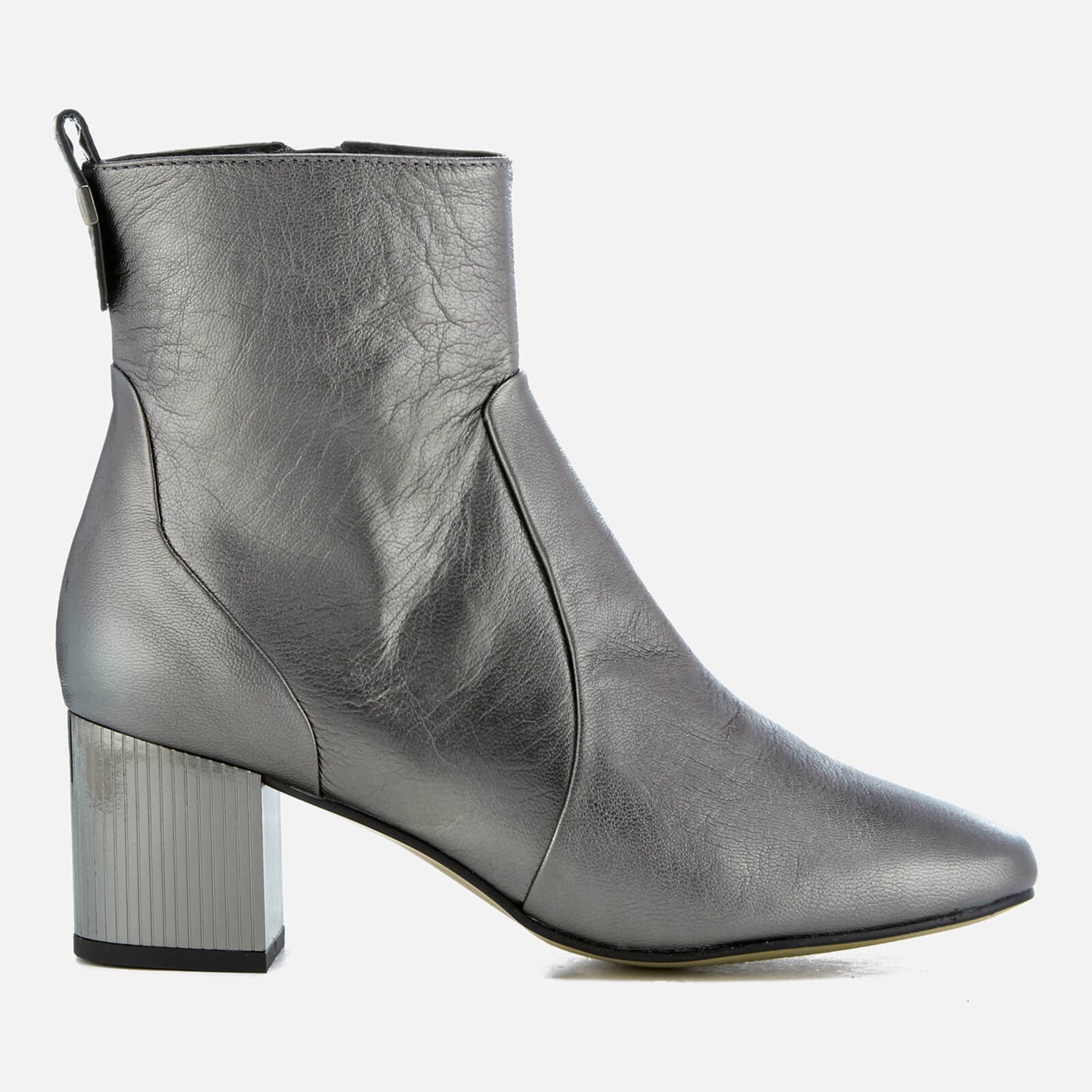 Carvela Women s Strudel Leather Heeled Ankle Boots Gunmetal
