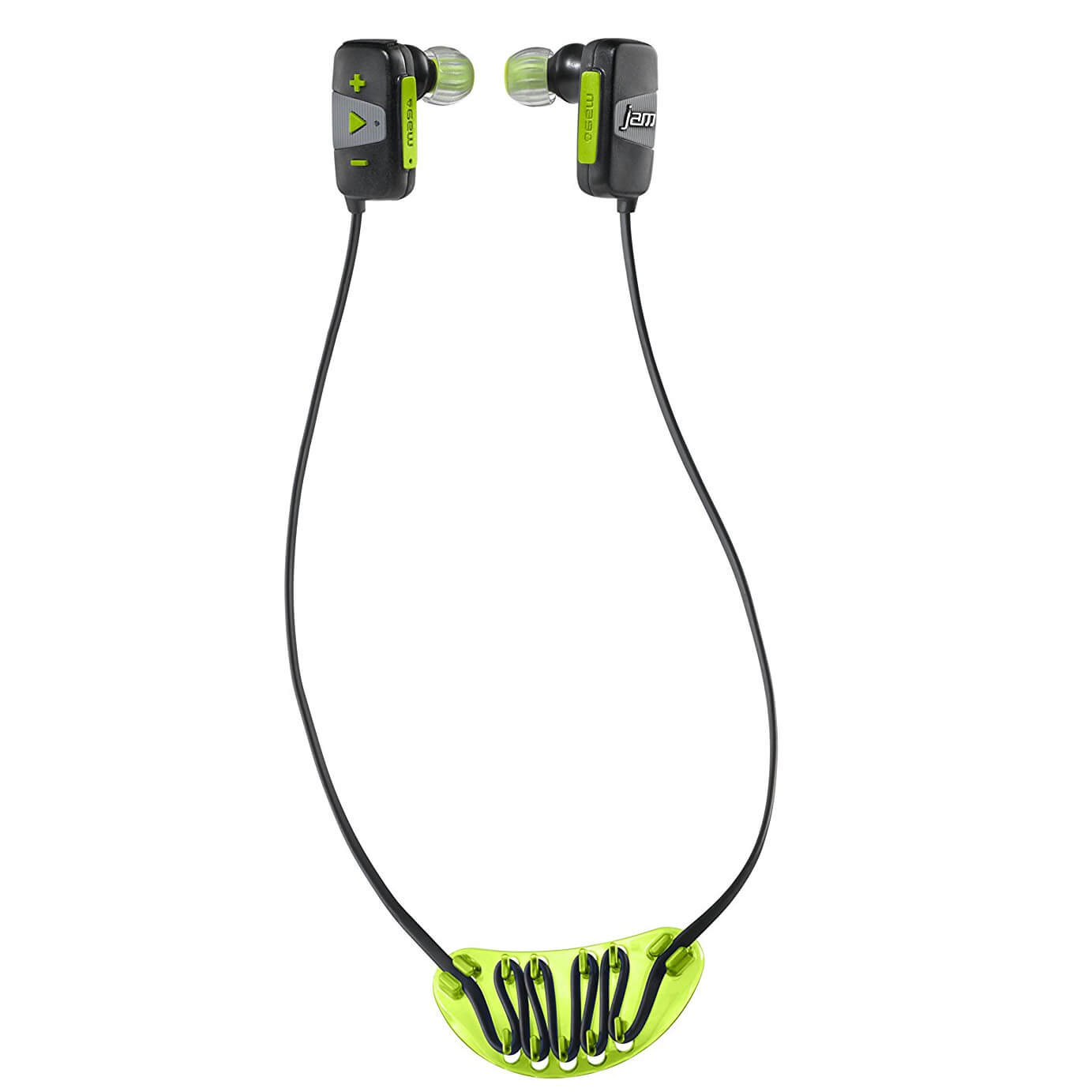 HMDX Jam Audio Transit Mini Bluetooth Earphones Black/Green - Main Image