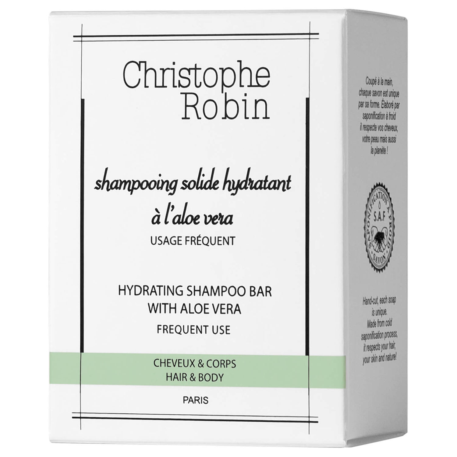 Shampooing solide hydratant à l'aloe vera Christophe Robin, 110 ml