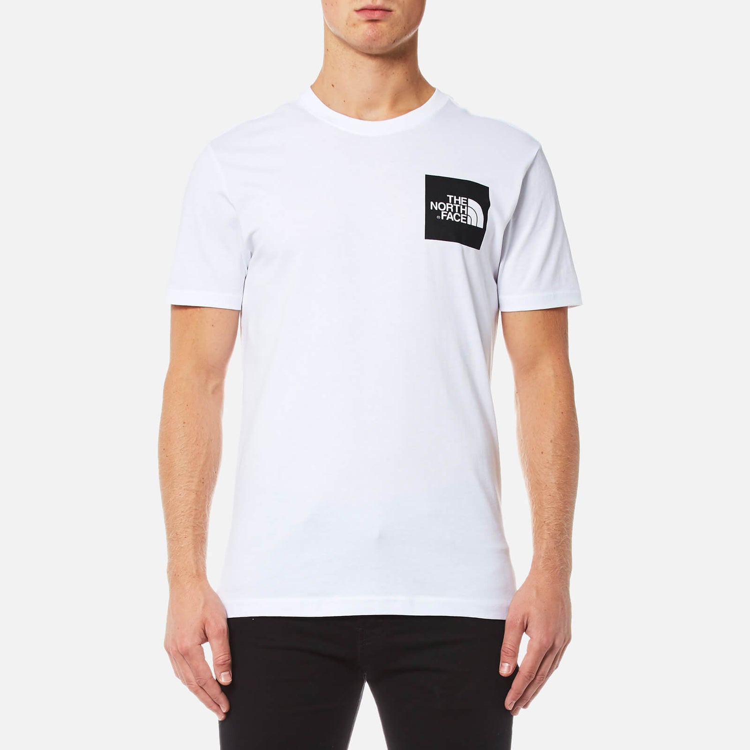 The North Face Men's Short Sleeve Fine T-Shirt - TNF White/TNF Black - S