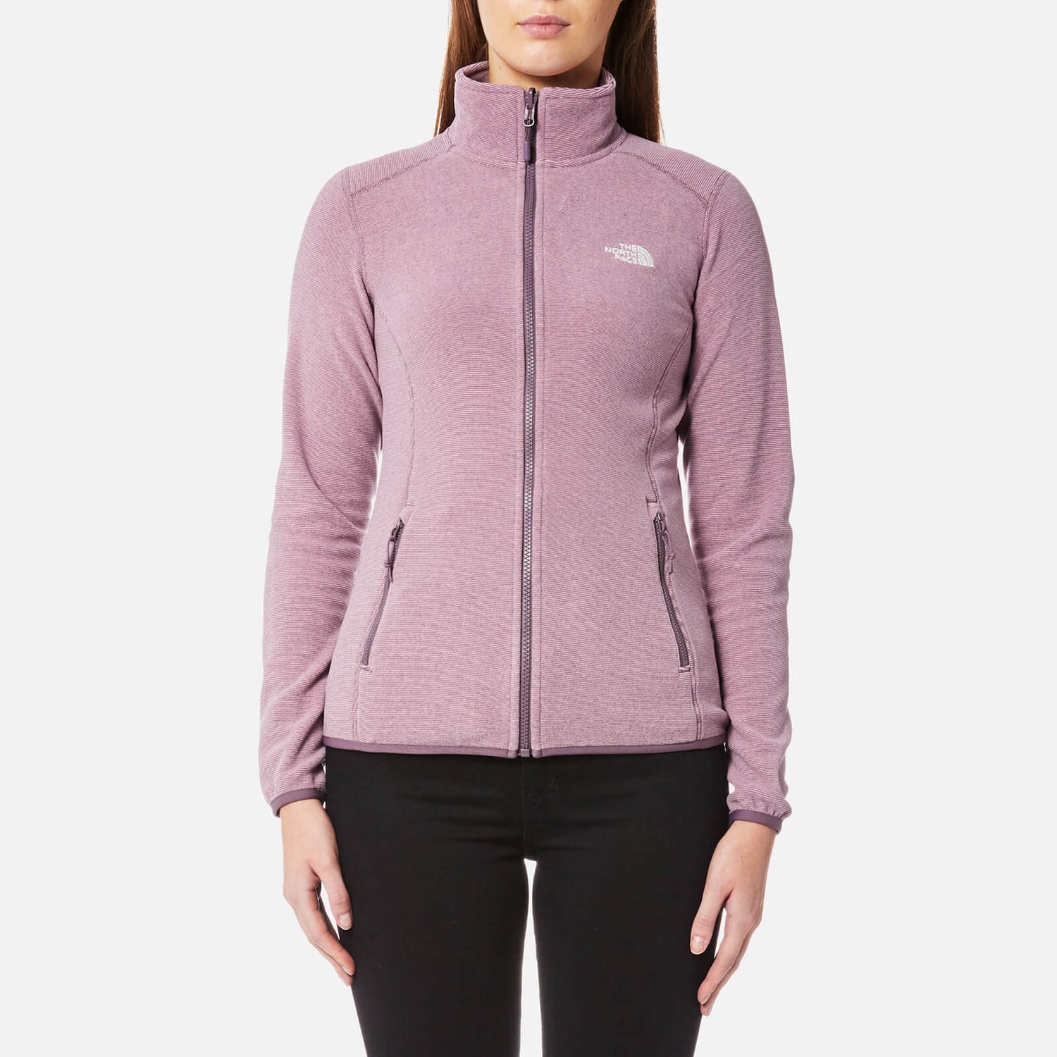 The North Face Women's 100 Glacier Full Zip Fleece Jumper Black Plum