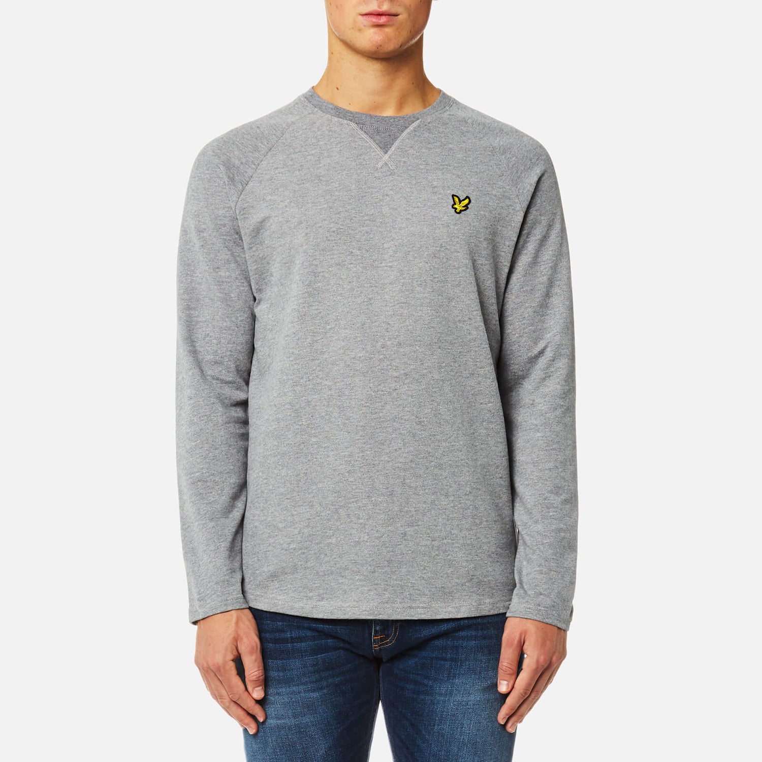 Lyle & Scott Men's Lightweight Crew Neck Sweatshirt Mid Grey