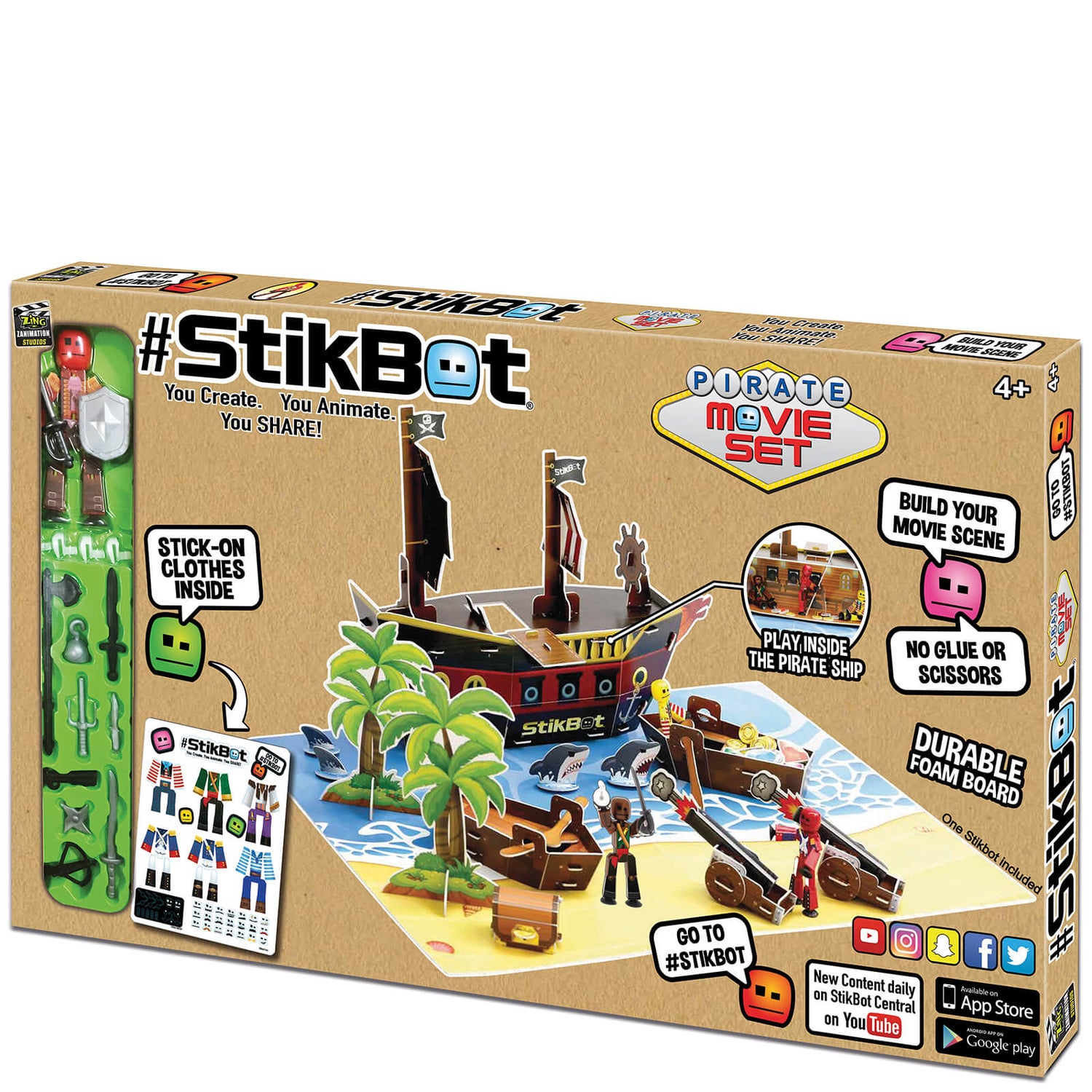 Pirate stick bot. I put googly eyes. : r/stikbot