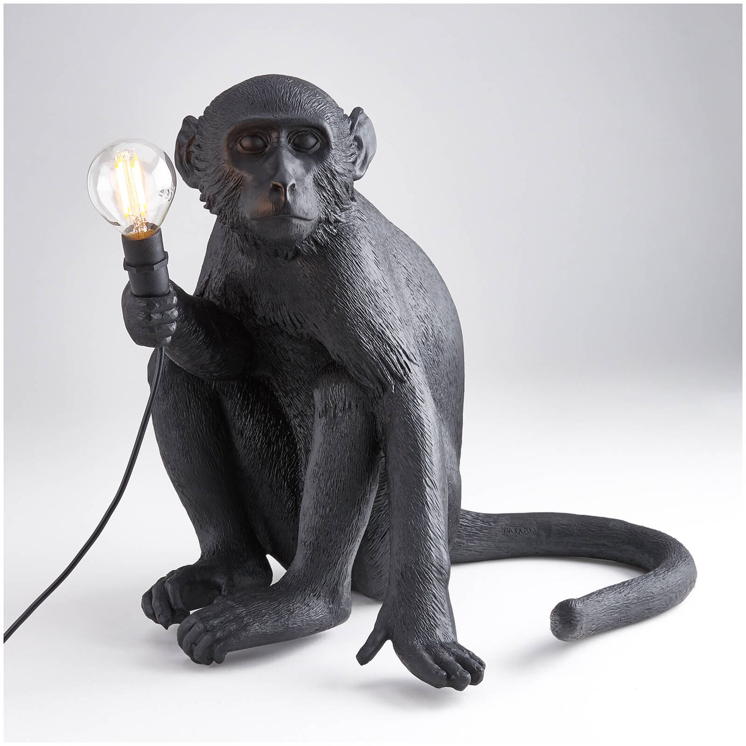 Seletti Sitting Monkey Lamp - Black