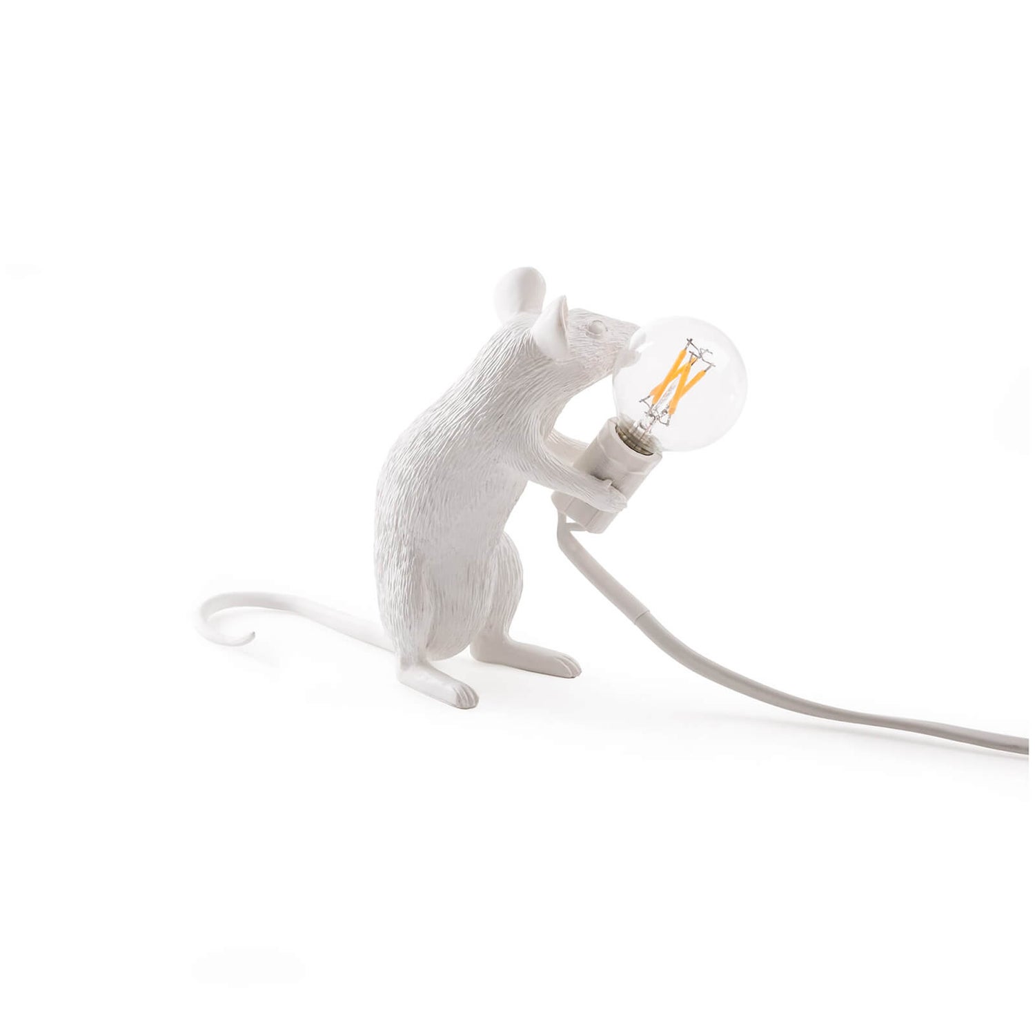 Seletti Sitting Mouse Lamp - White