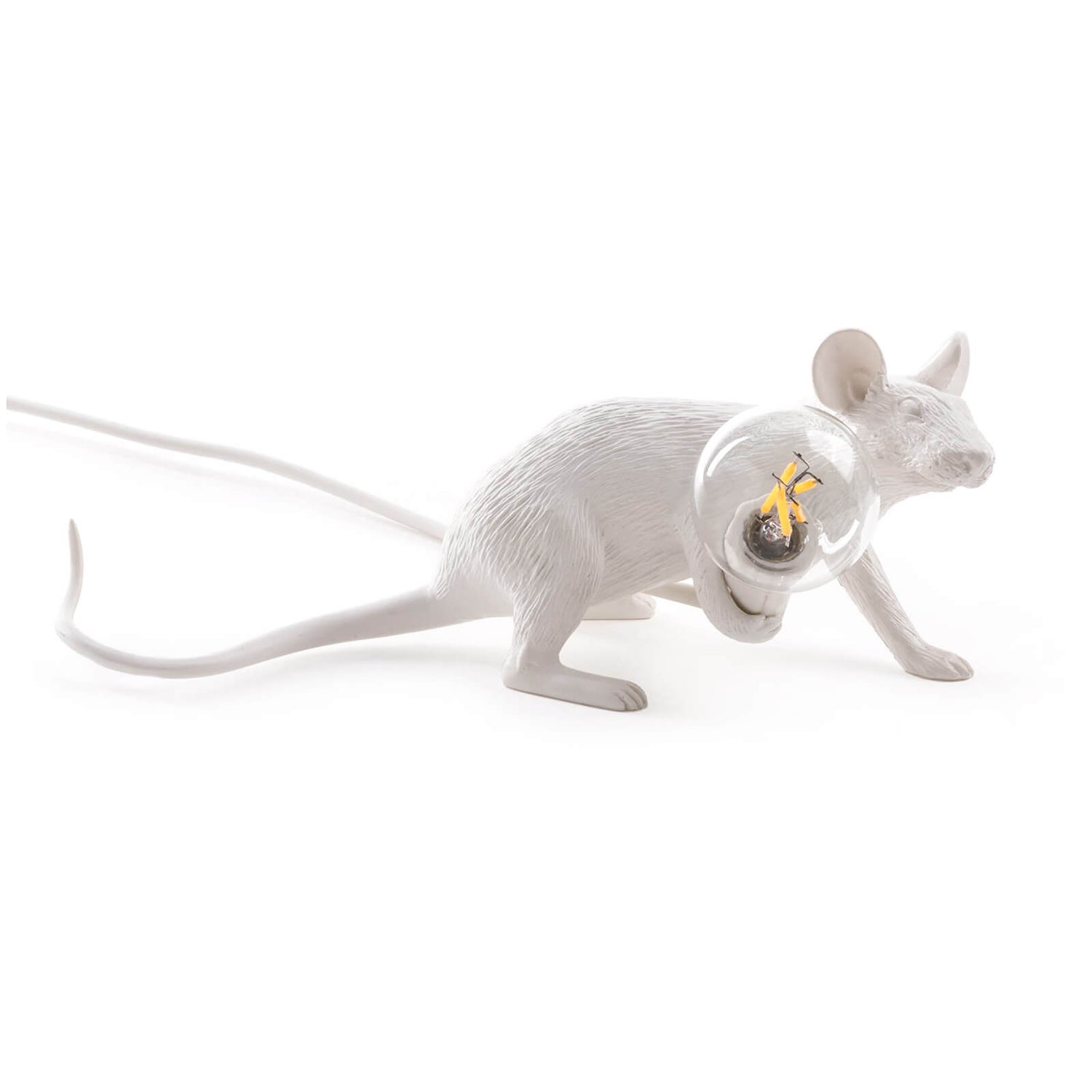 Seletti Lying Mouse Lamp - White