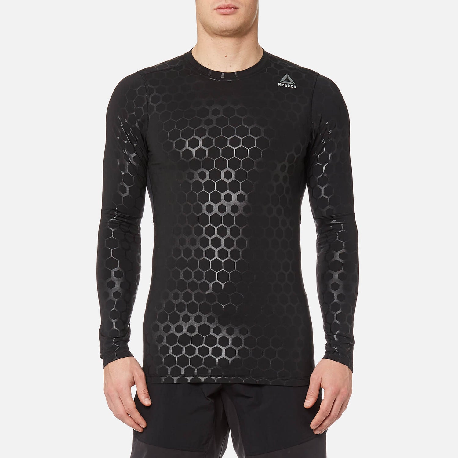 Reebok Men's Hexawarm Long Sleeve Compression T-Shirt - Black | TheHut.com