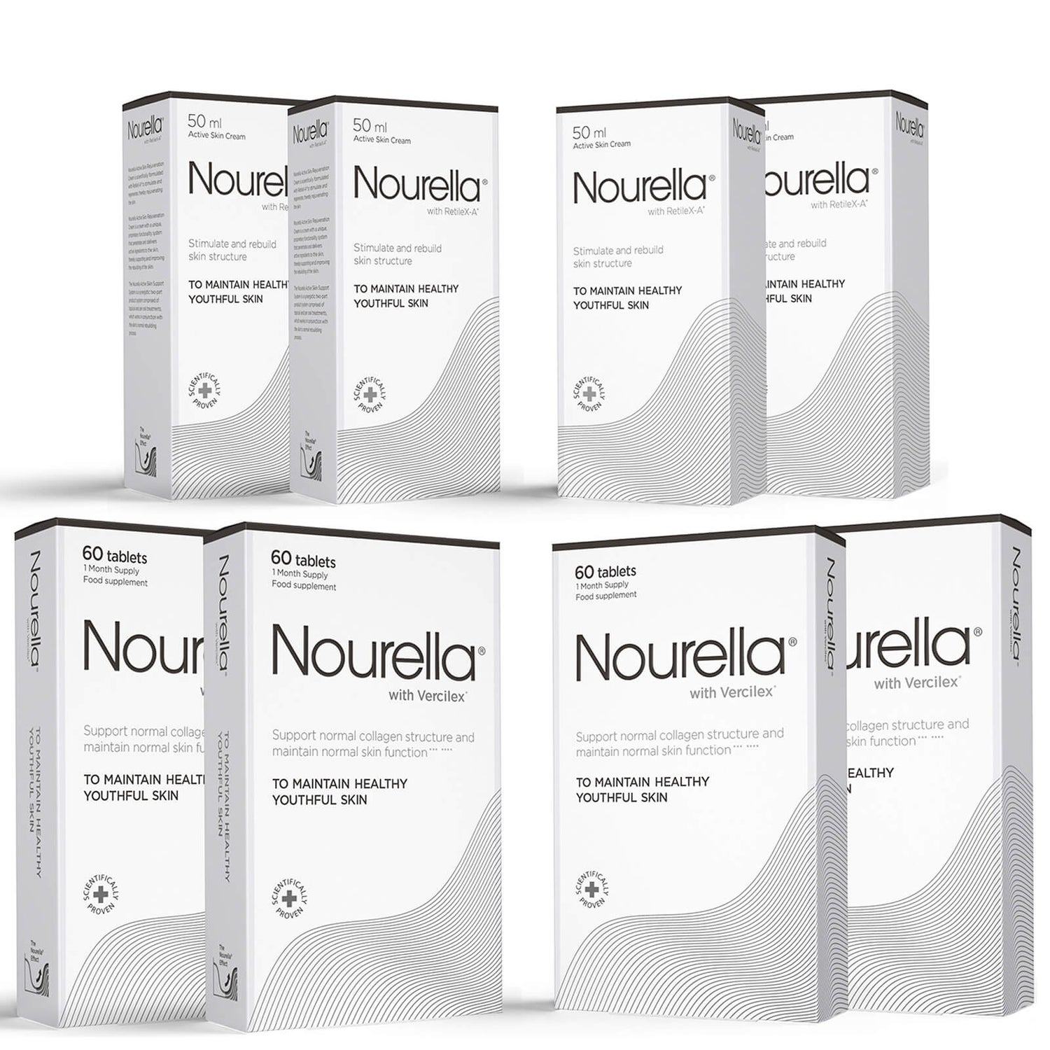 Nourella 4 Month Bundle (4 x Tablets 60 and 4 x Cream 50ml)
