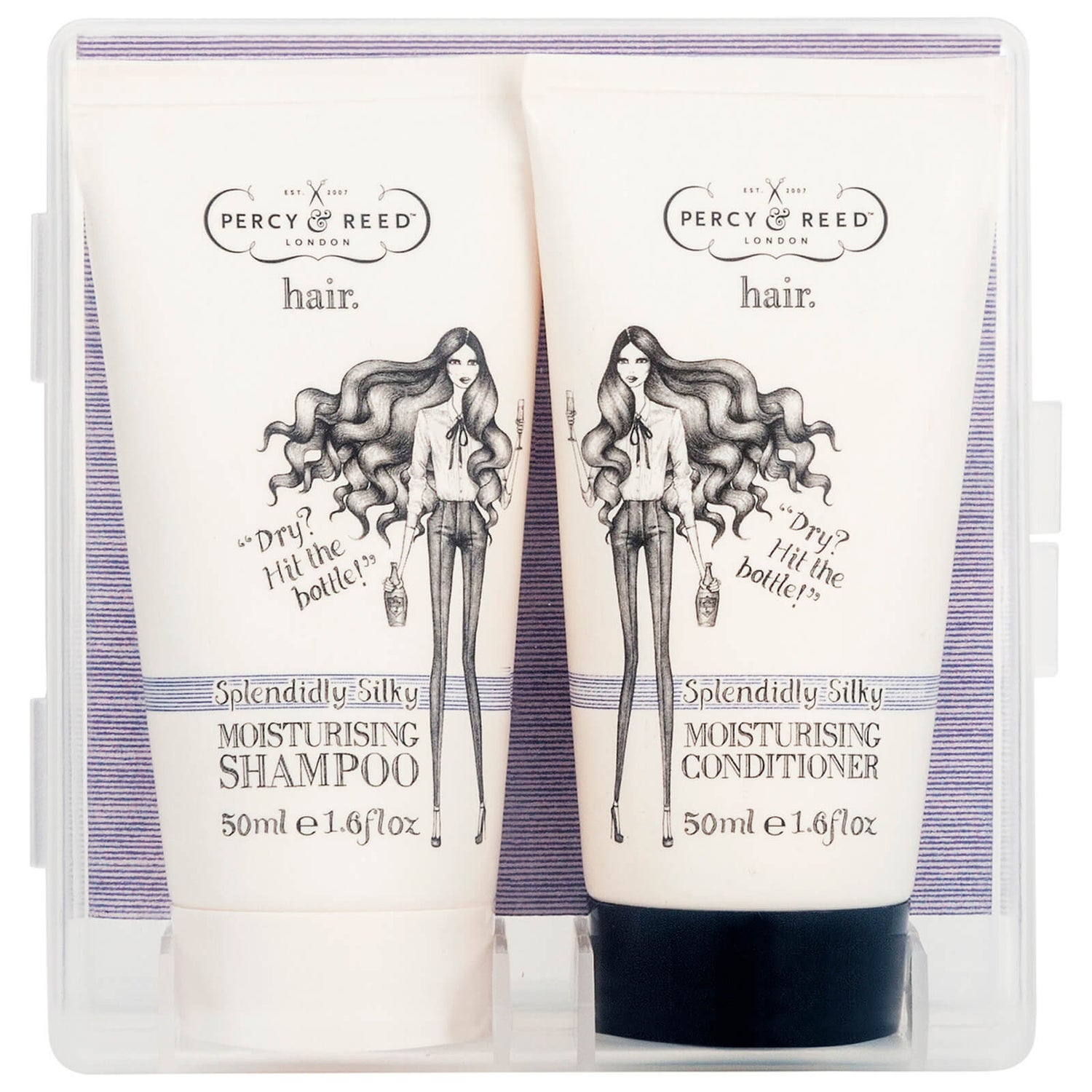 Percy & Reed to Go! Splendidly Silky Moisture Shampoo and Conditioner Duo 2 x 50ml