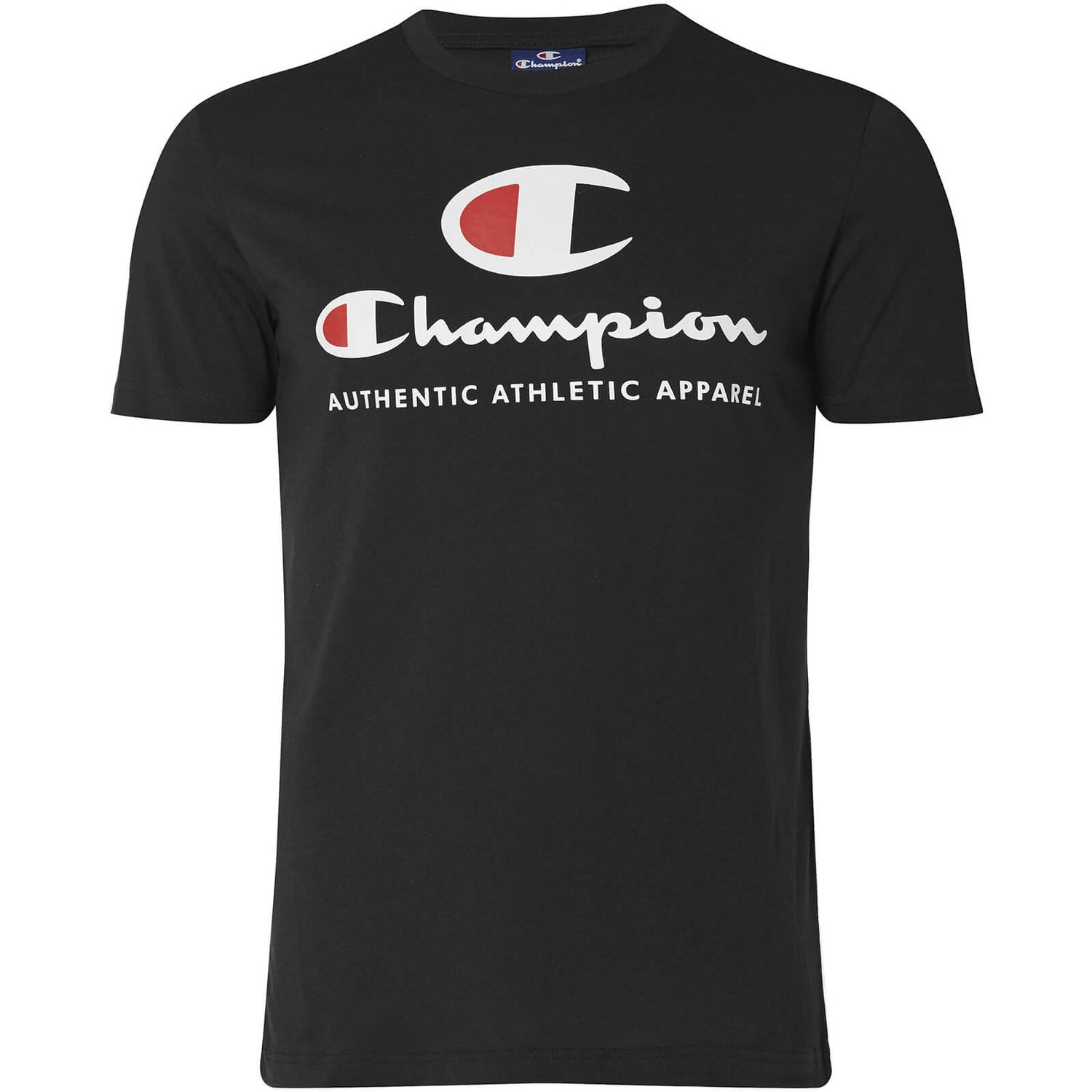 Camiseta Champion Logo Grande - Hombre Negro Mens | Zavvi