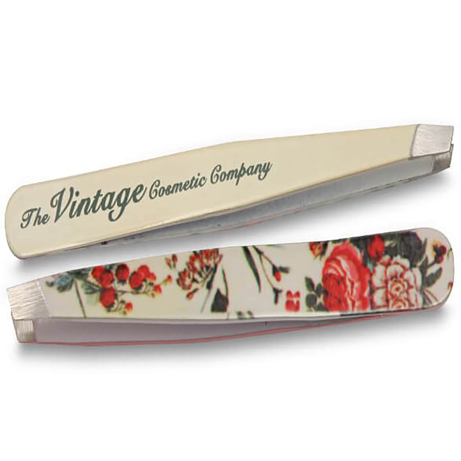 The Vintage Cosmetic Company Floral Slanted Tweezers GLOSSYBOX