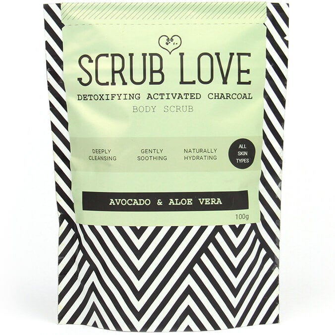 Scrub Love Active Charcoal Avocado & Aloe Vera Body Scrub