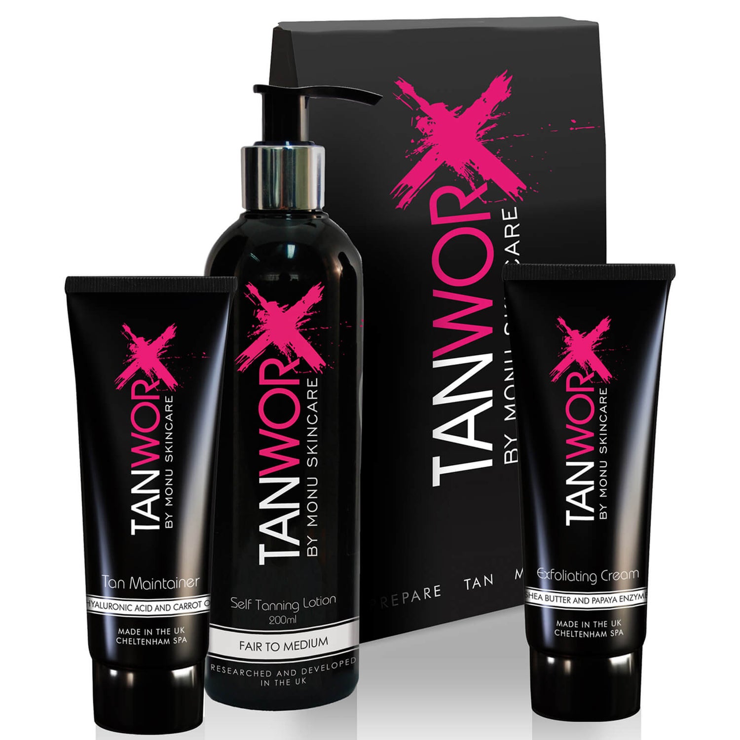 Tanworx Prepare Tan and Maintain Kit LOOKFANTASTIC