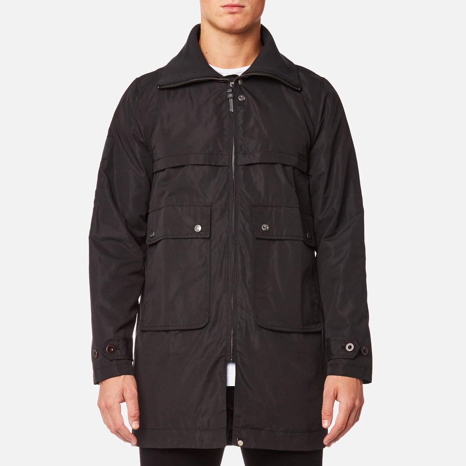 Pretty Green Men s Walton Funnel Neck Parka Black TheHut