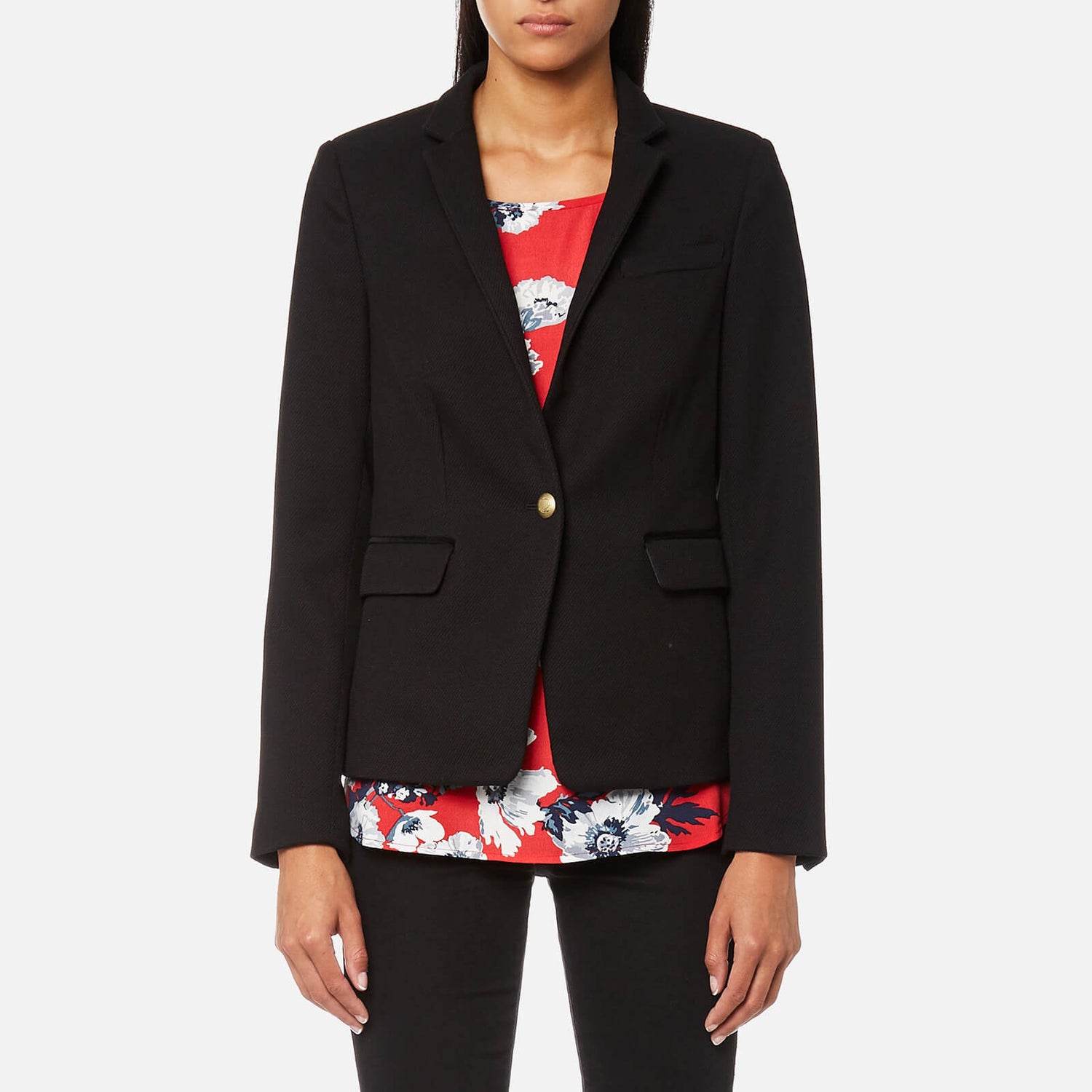 Joules Women s Sierra Pique Blazer Black TheHut