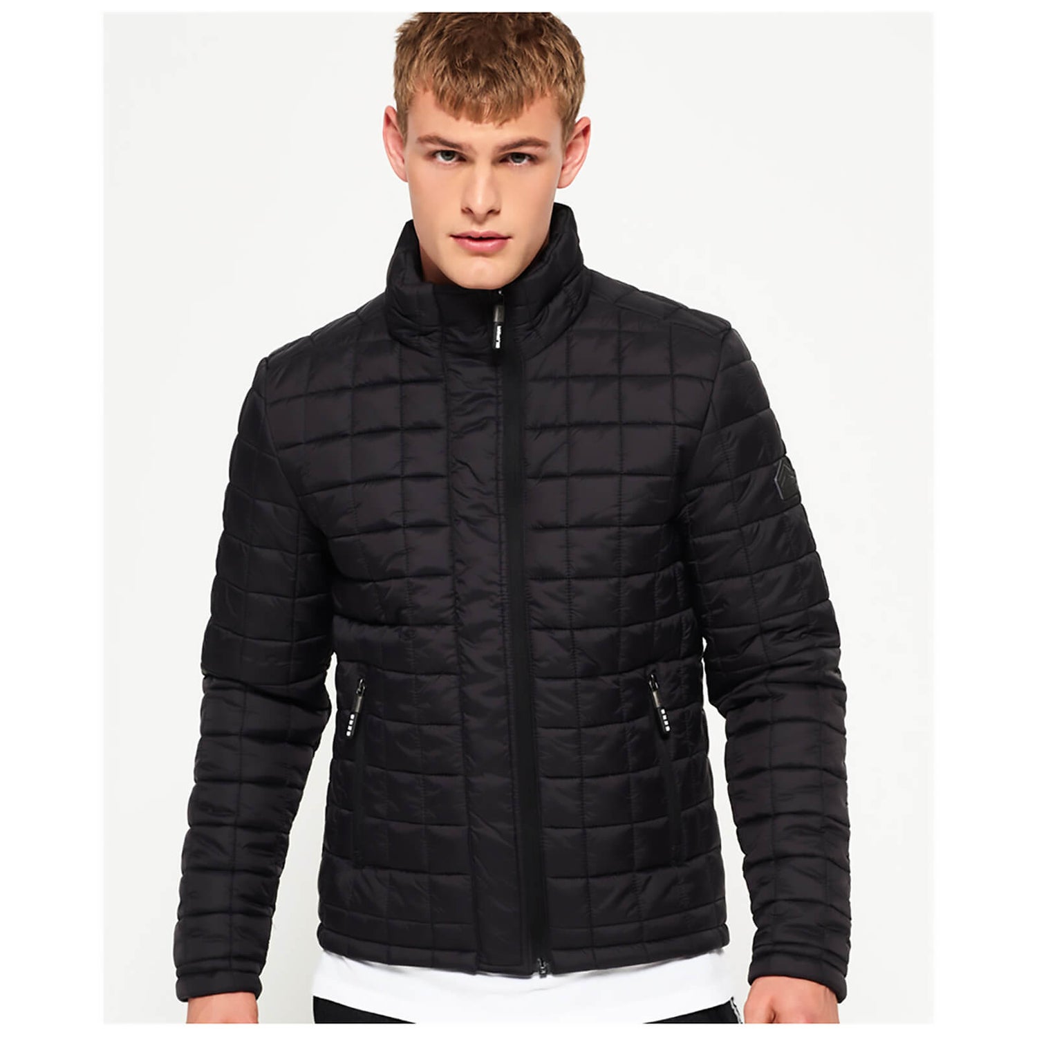 Superdry Men s Box Quilt Fuji Jacket Black TheHut