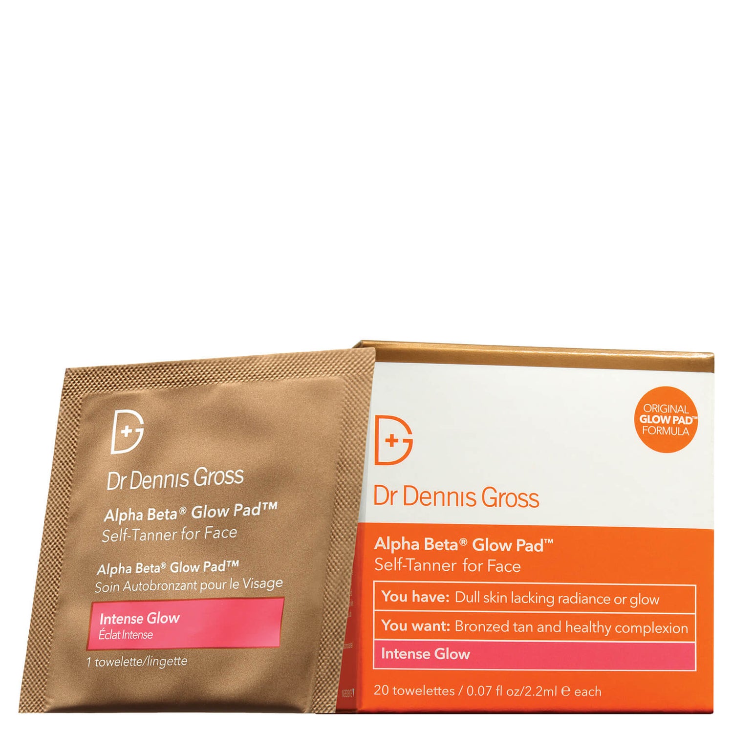 Dr Dennis Gross Alpha Beta® Intense Glow Pads for Face (20 Pack)