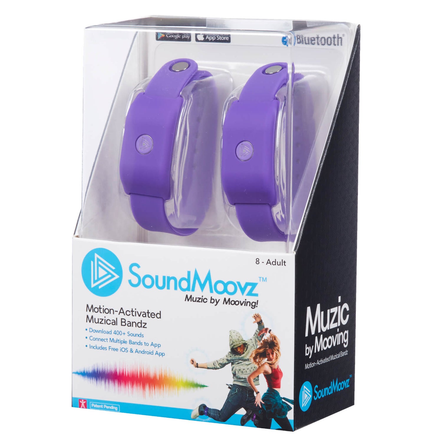新品未使用　Music in motion SoundMoovz Musical Bandz - Purple Toys - Zavvi UK