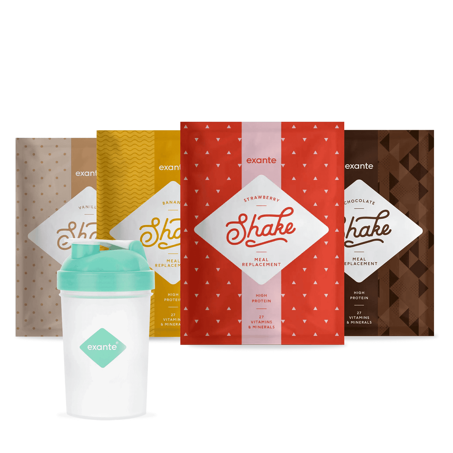 Meal Replacement 8 Week Classic Shakes 52 Fasting Pack Exante UK