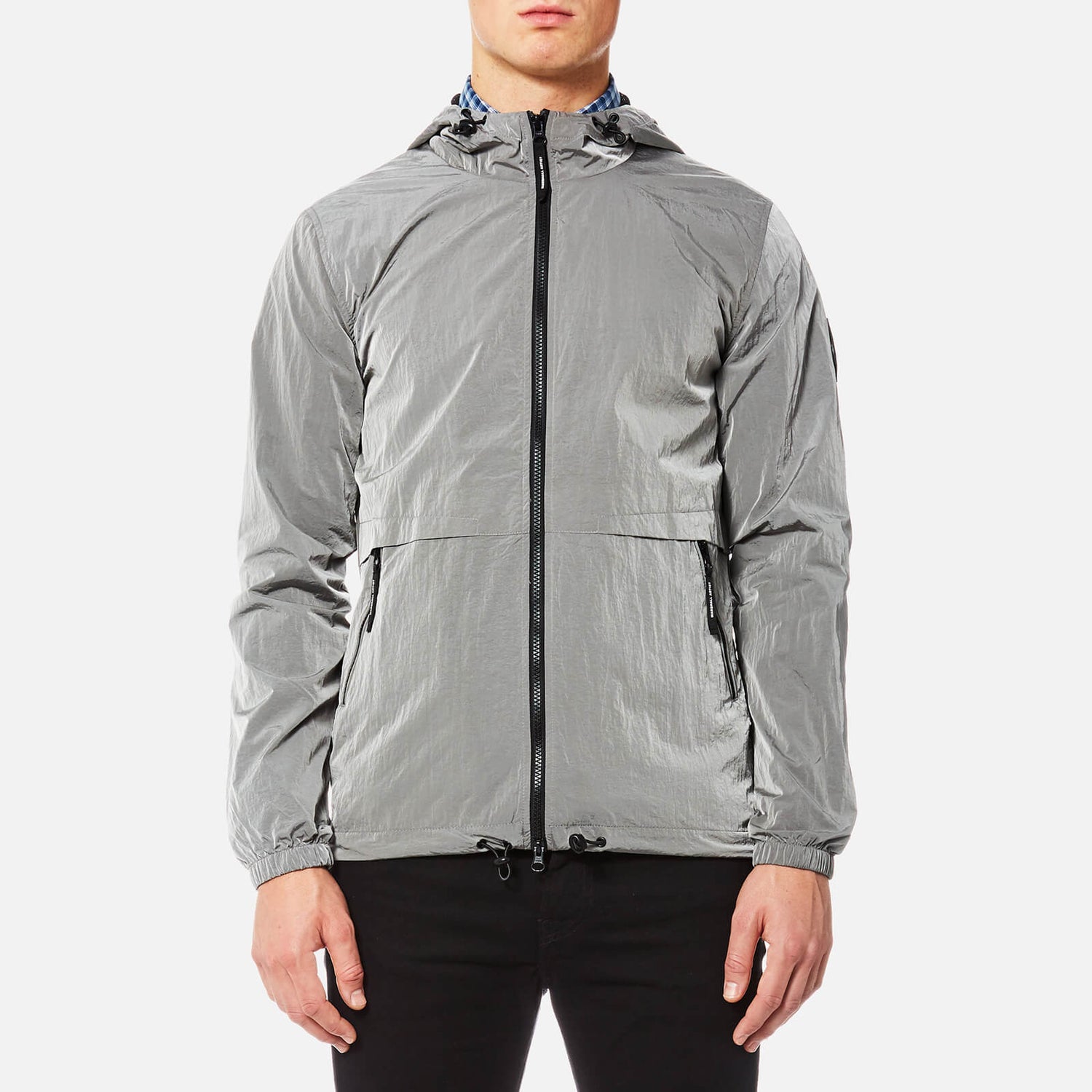 Marshall Artist Men s Liquid Nylon Windrunner Jacket Silver