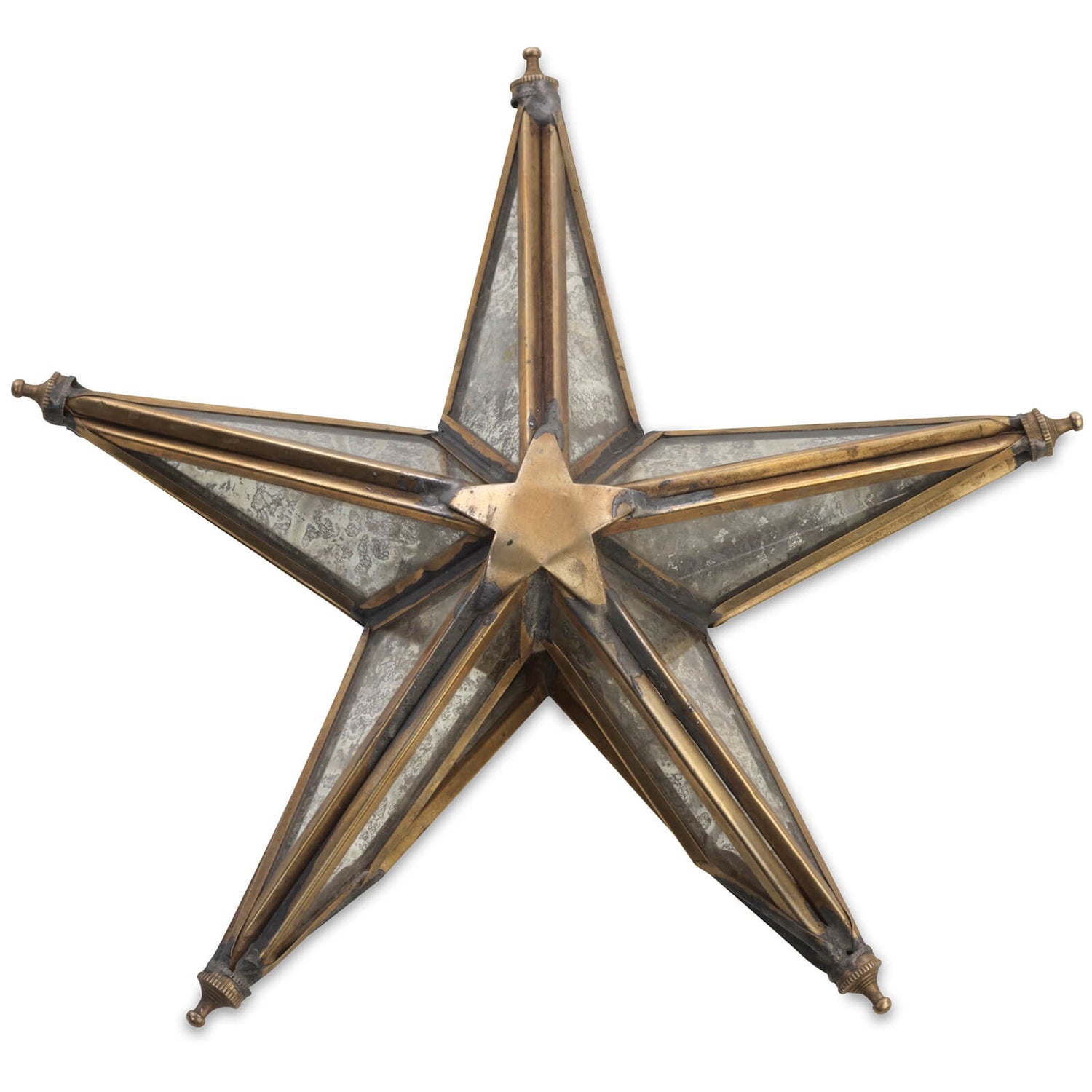 Nkuku Bakara Star Tree Topper Antique Brass Free UK Delivery Available