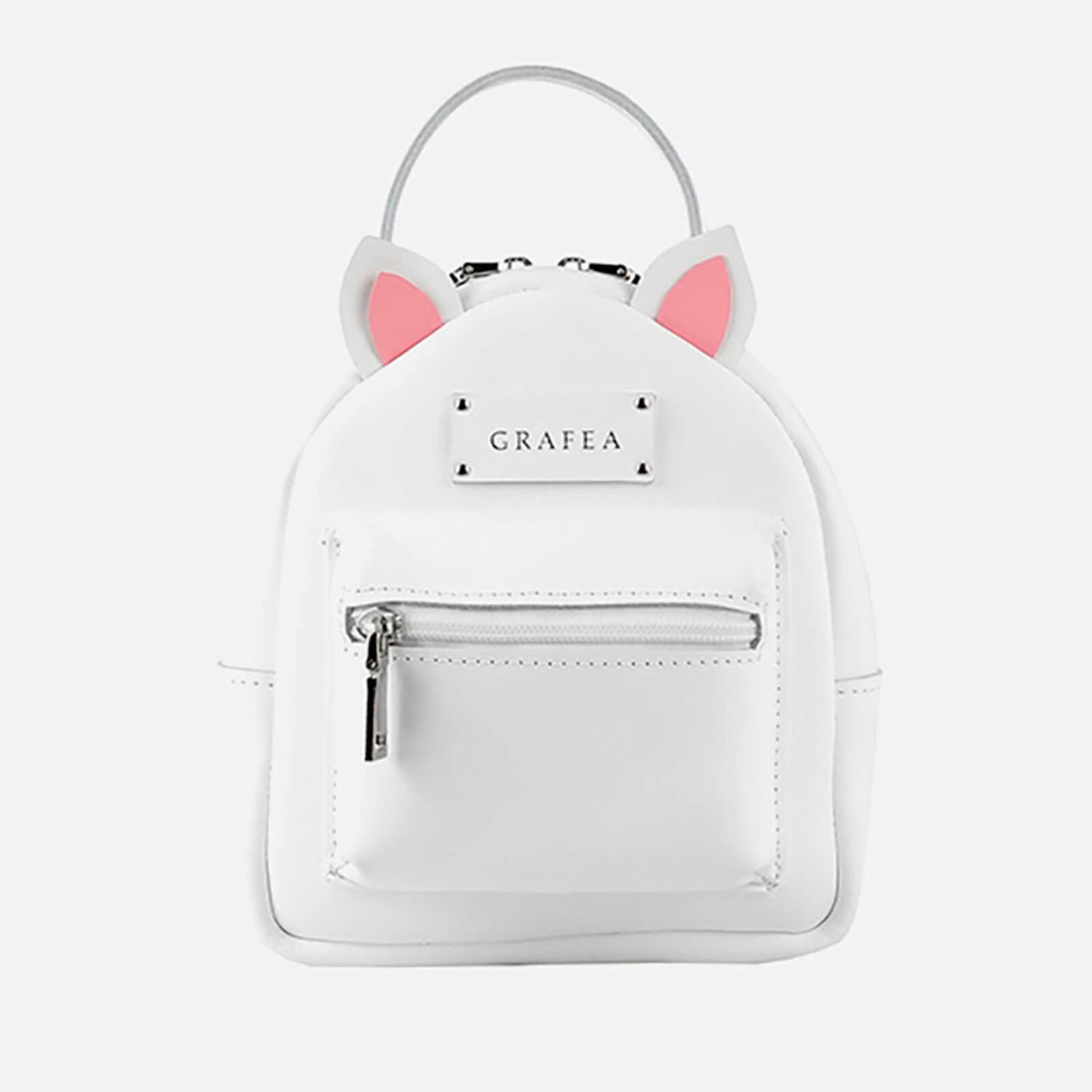 Grafea Women's Mini Zippy Kitty Backpack - White