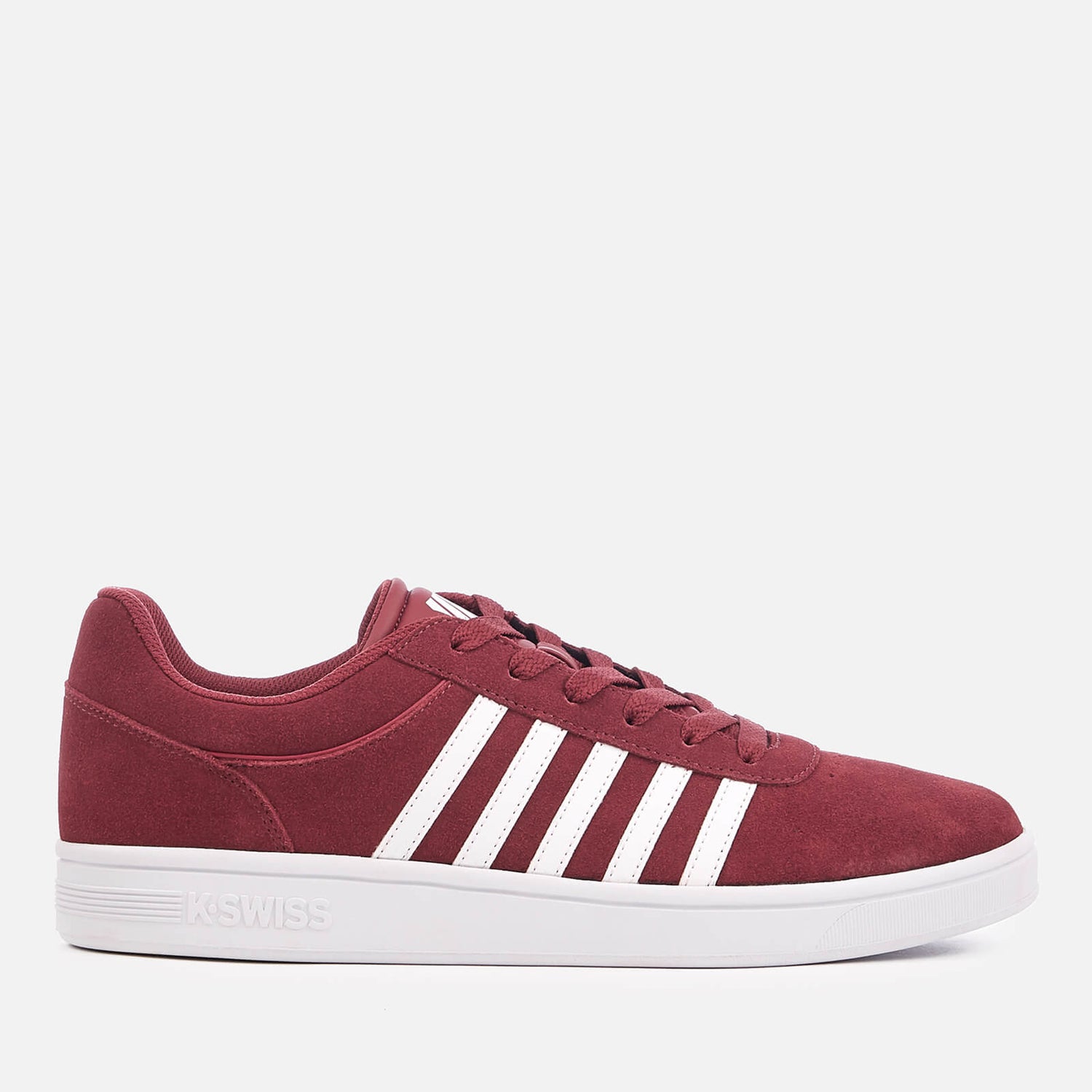 K Swiss Men s Court Cheswick SDE Trainers Oxblood White Mens Footwear Zavvi UK