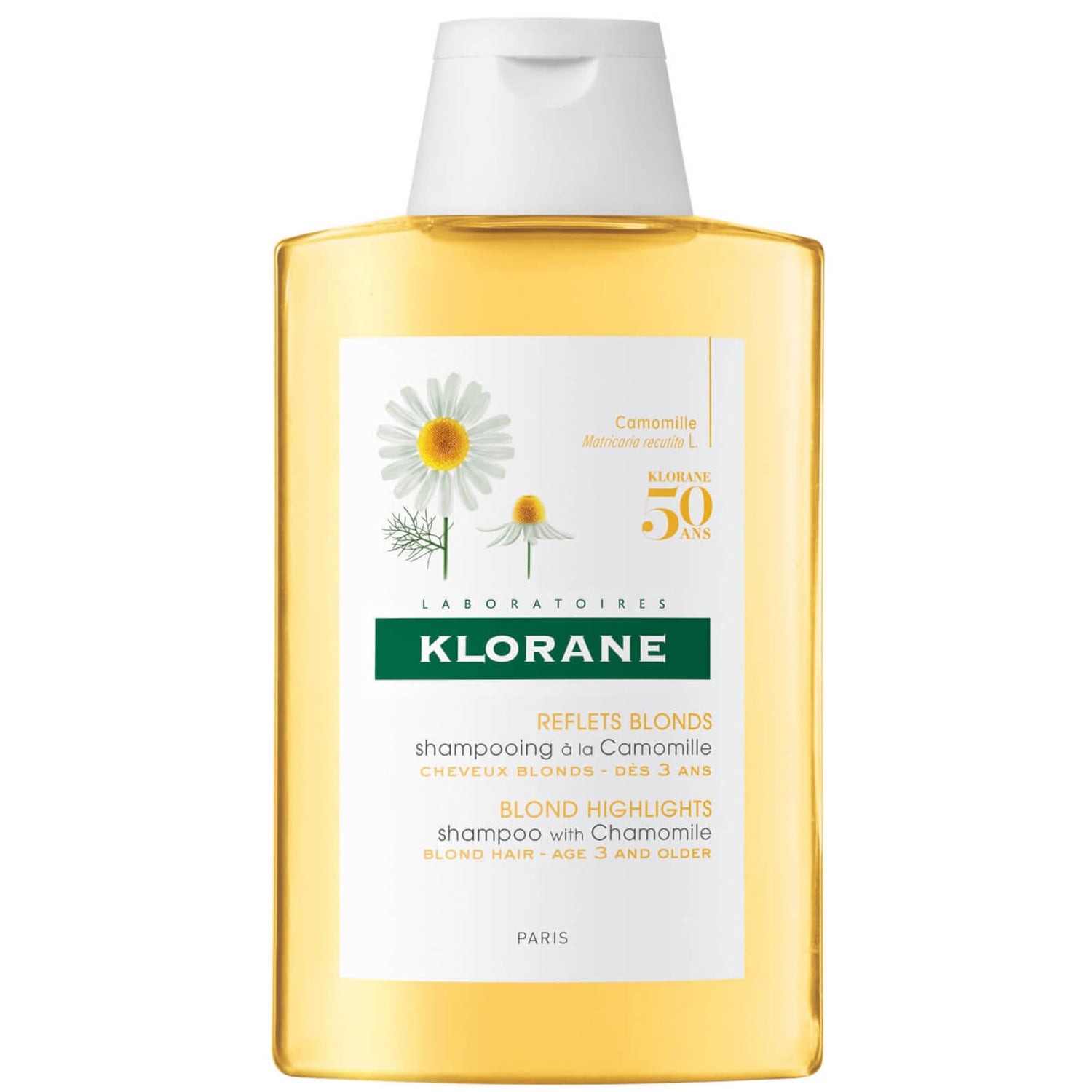 Shampooing Éclaircissant à la Camomille pour Cheveux Blonds KLORANE 200 ml