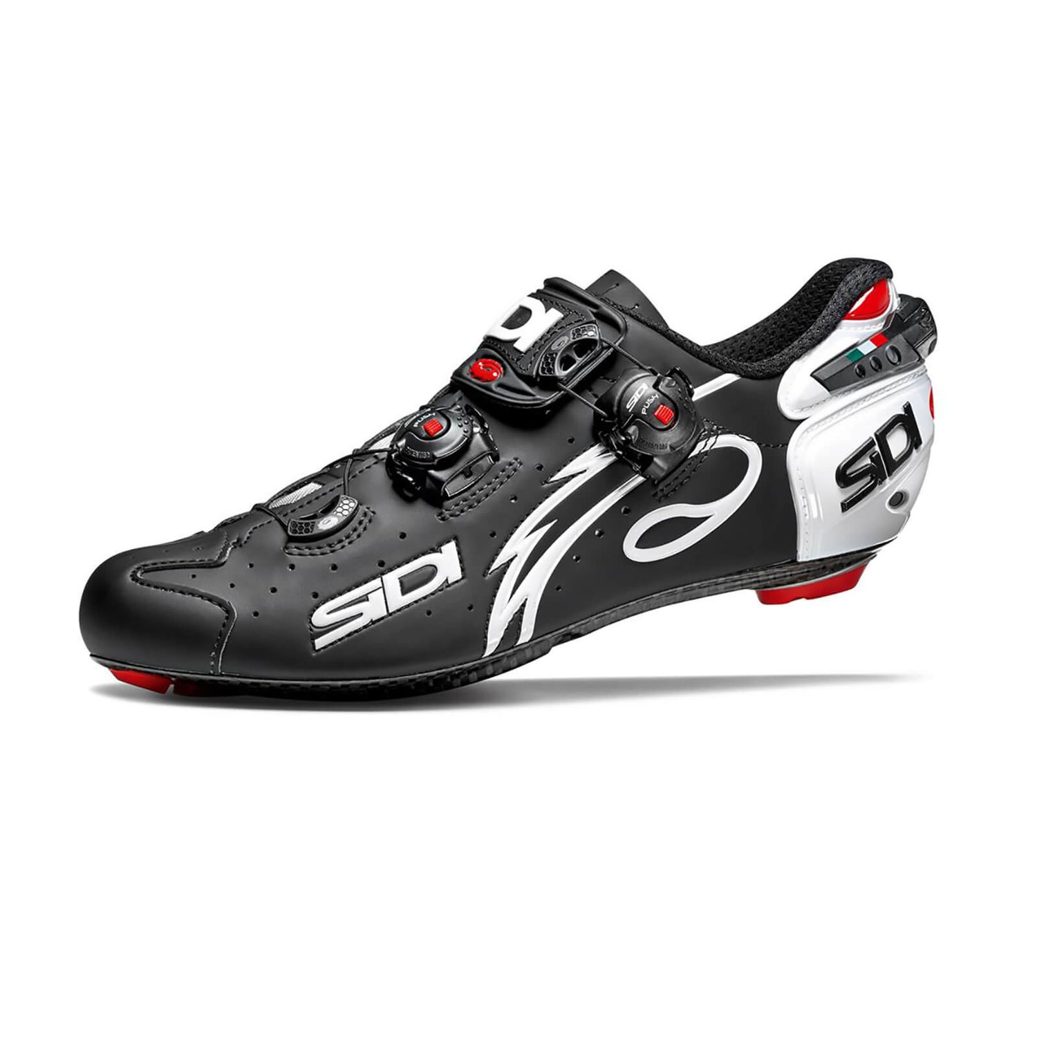 Sidi Wire Matt Carbon Vernice Cycling Shoes Black White
