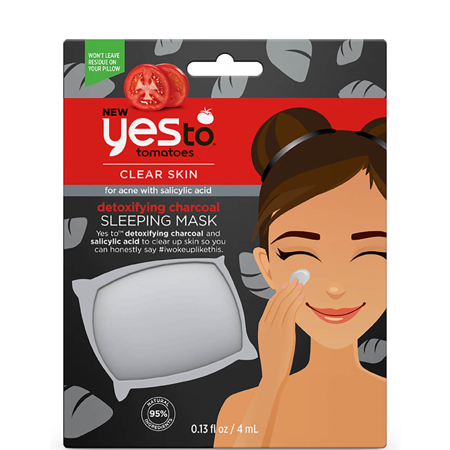 yes to Tomatoes Detoxifying Charcoal Sleeping Mask 4ml LOOKFANTASTIC