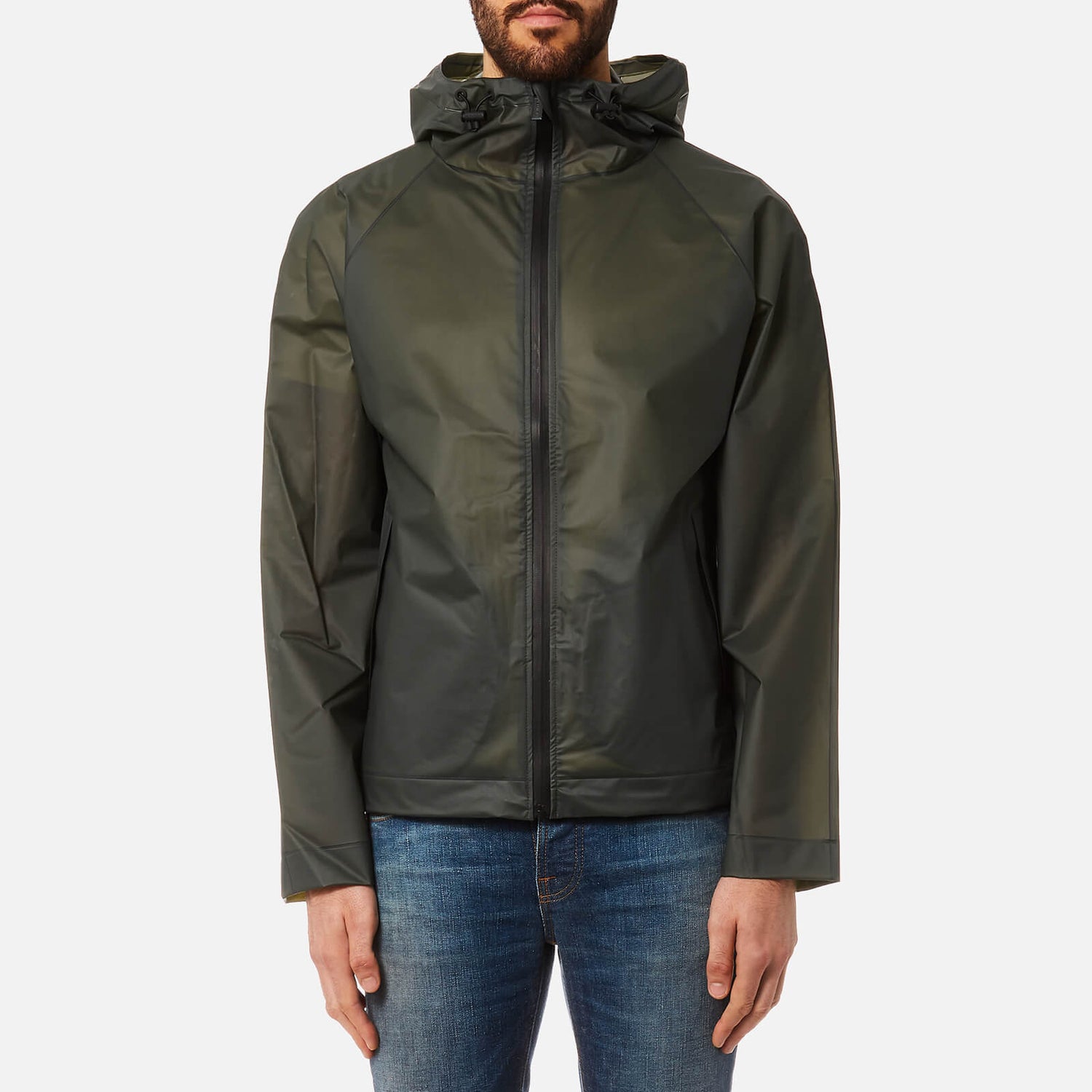 Hunter Men s Original Vinyl Windcheater Jacket Dark Olive