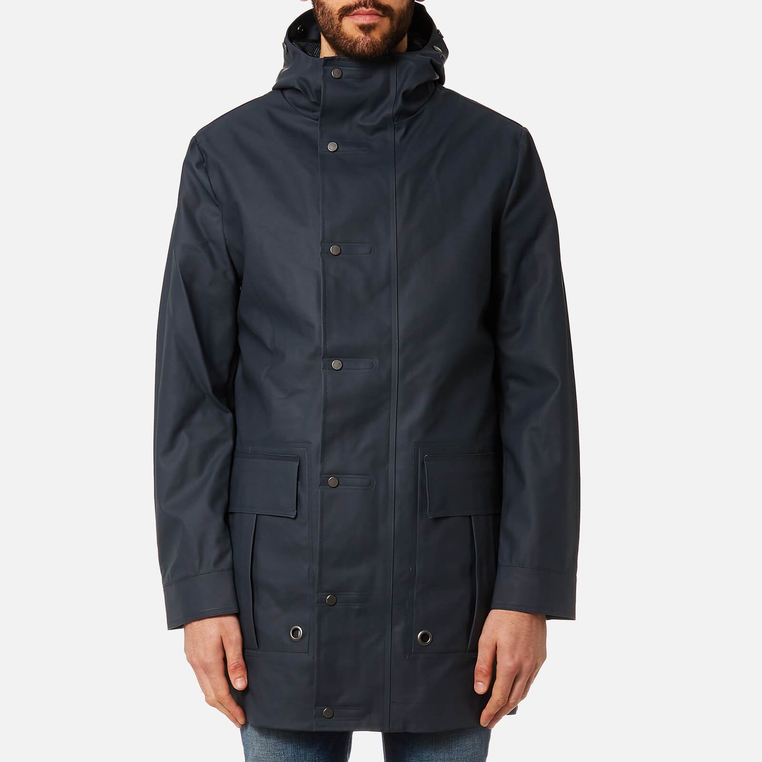 Hunter Men s Original Rubberised Fishing Coat Navy TheHut