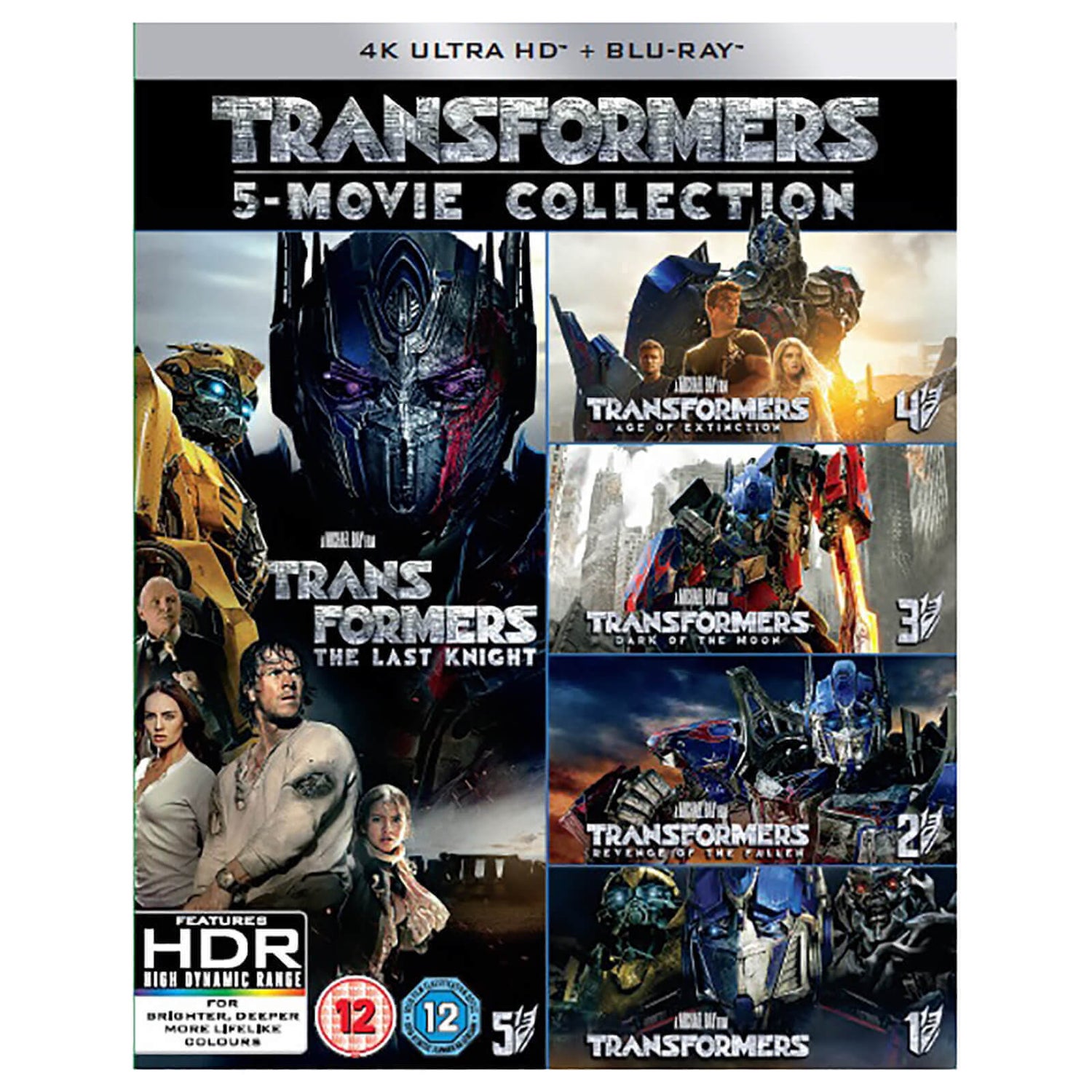 Transformers 5Movie Collection 4K Ultra HD (Bonus Disc) Bluray