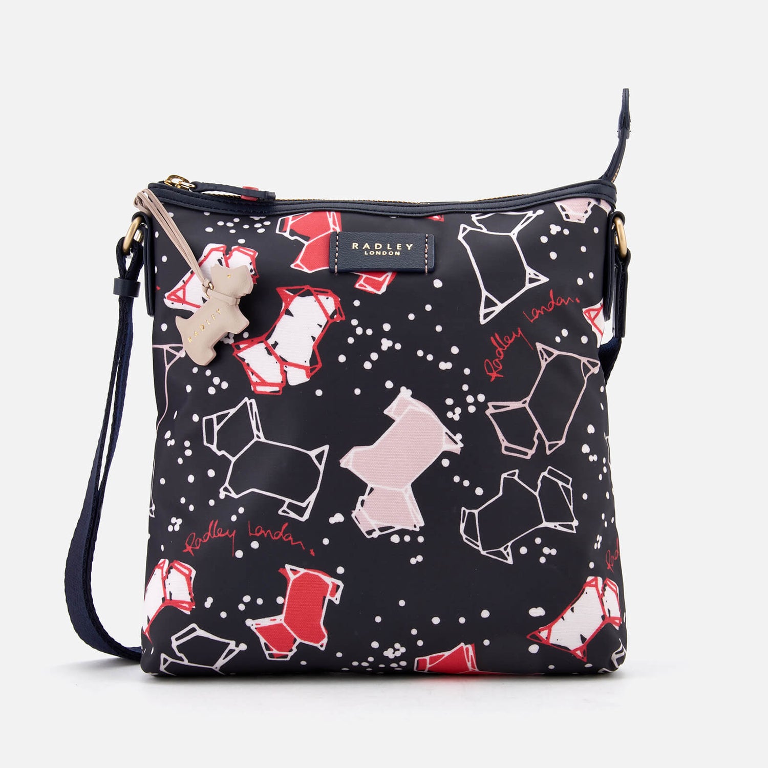 Radley Women s Speckle Dog Medium Zip Top Cross Body Bag Ink