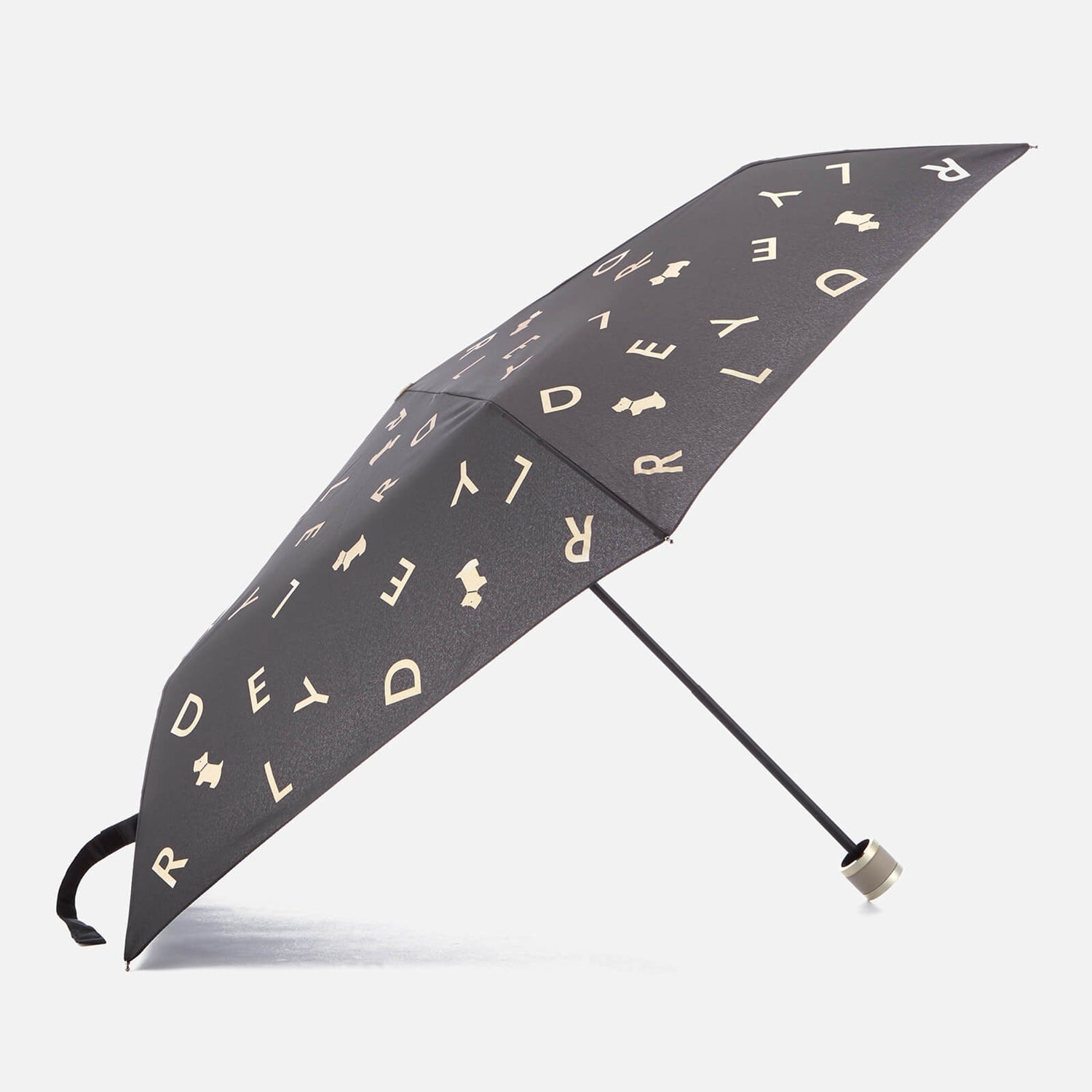 Radley Women's All That Glitters Mini Telescopic Umbrella Black